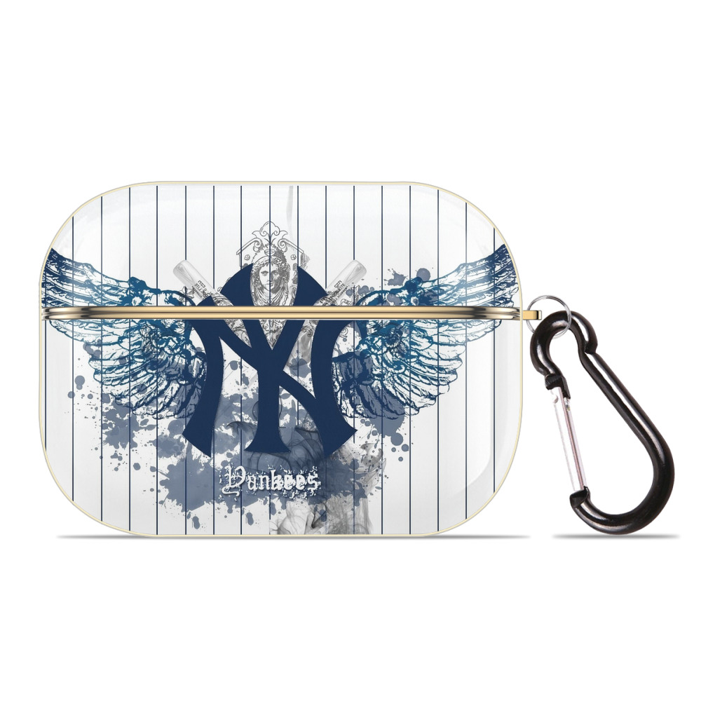 New York Yankees 353 Luxury Gold AirPods Pro Case With Keychain, Flexible PC Material, Full Protection, Precise Cutouts, Anti-Fingerprint, Washable, Durable Design
