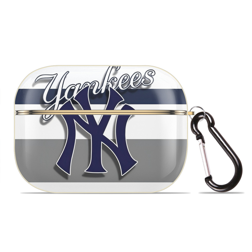 New York Yankees 356 Luxury Gold AirPods Pro Case With Keychain, Flexible PC Material, Full Protection, Precise Cutouts, Anti-Fingerprint, Washable, Durable Design