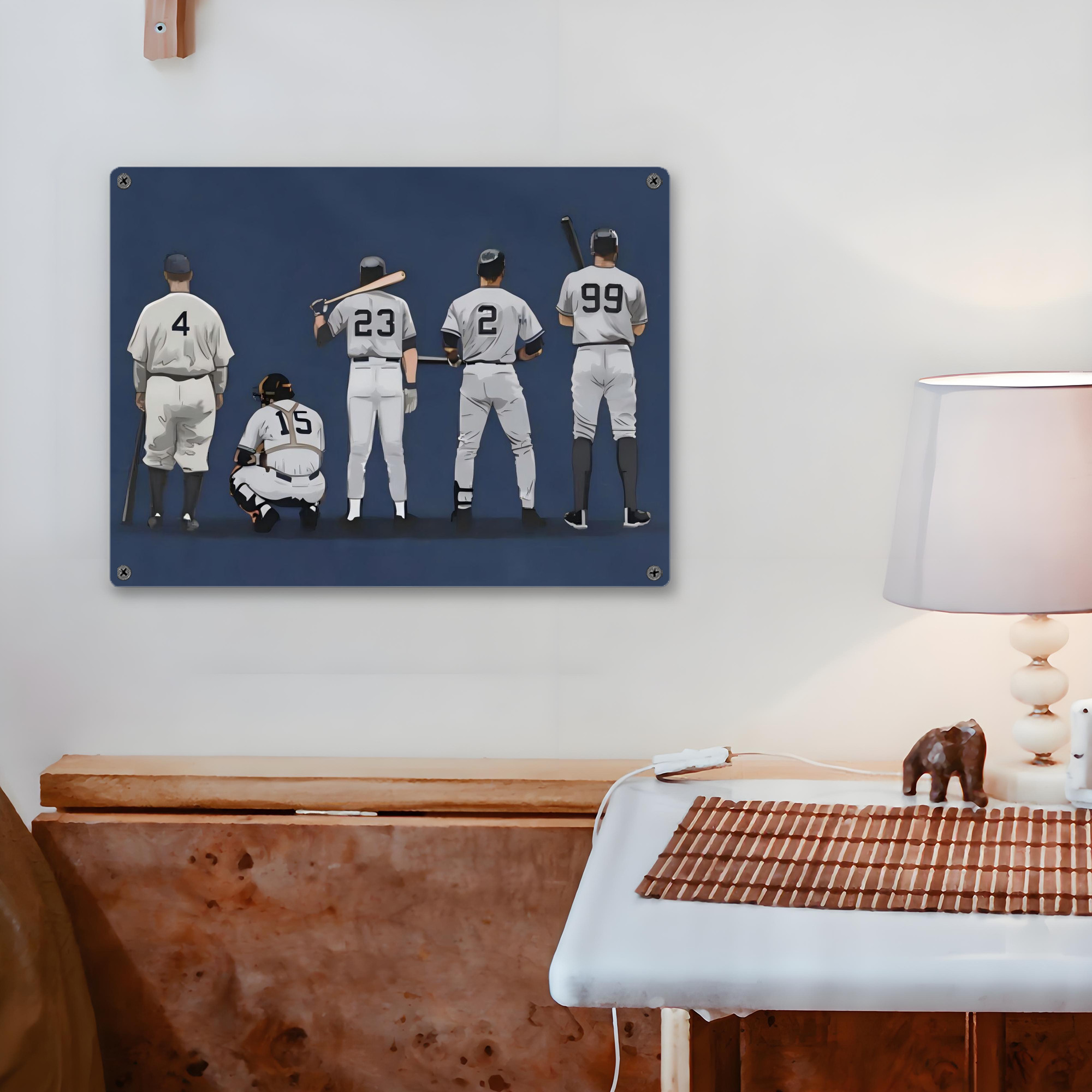 New York Yankees 242 Vintage Metal Tin Sign 16x12 – Full-Print Iron Wall Decor – Durable, Fade-Resistant – Easy To Hang – Ideal For Home, Bar, Kitchen & Office Decor