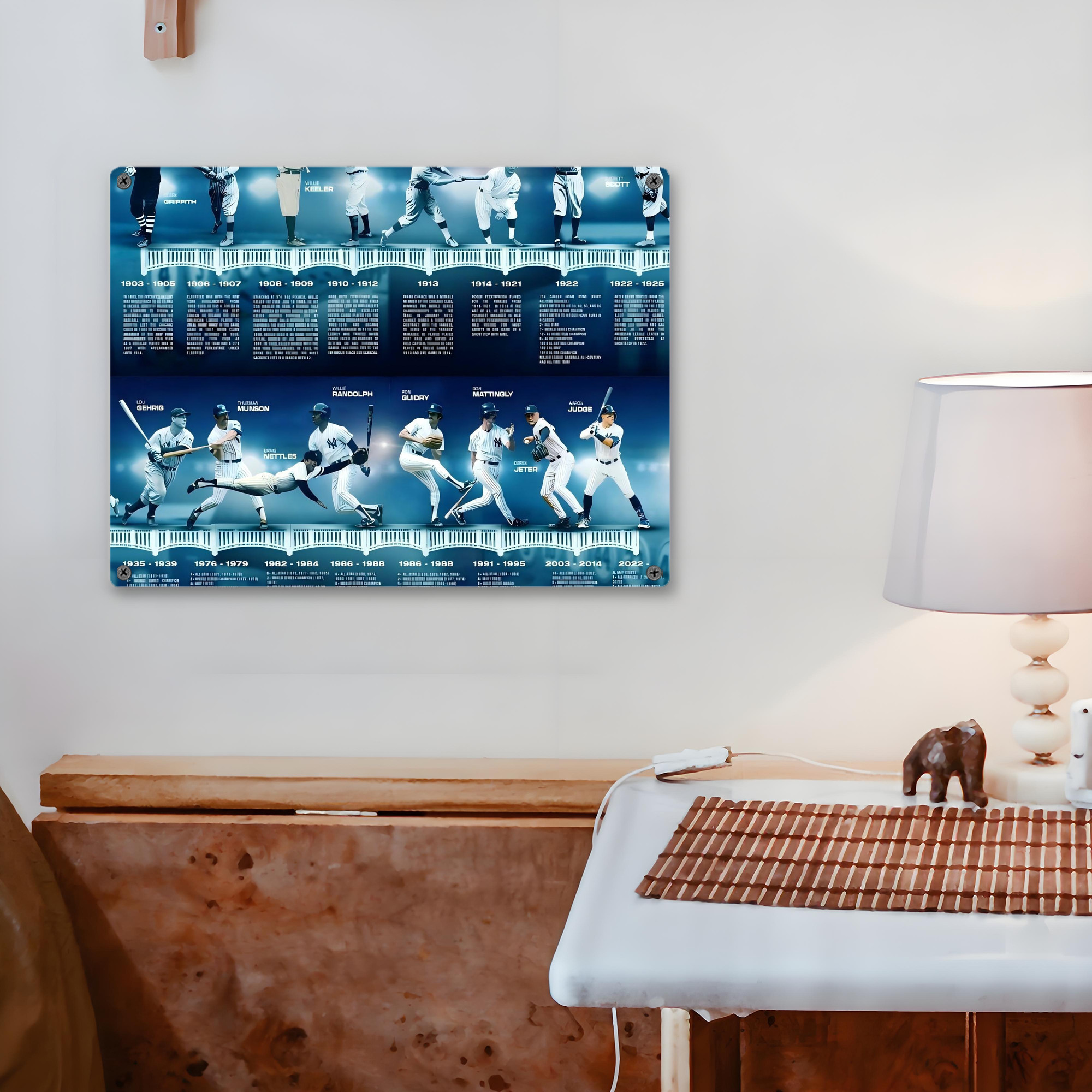 New York Yankees 243 Vintage Metal Tin Sign 16x12 – Full-Print Iron Wall Decor – Durable, Fade-Resistant – Easy To Hang – Ideal For Home, Bar, Kitchen & Office Decor