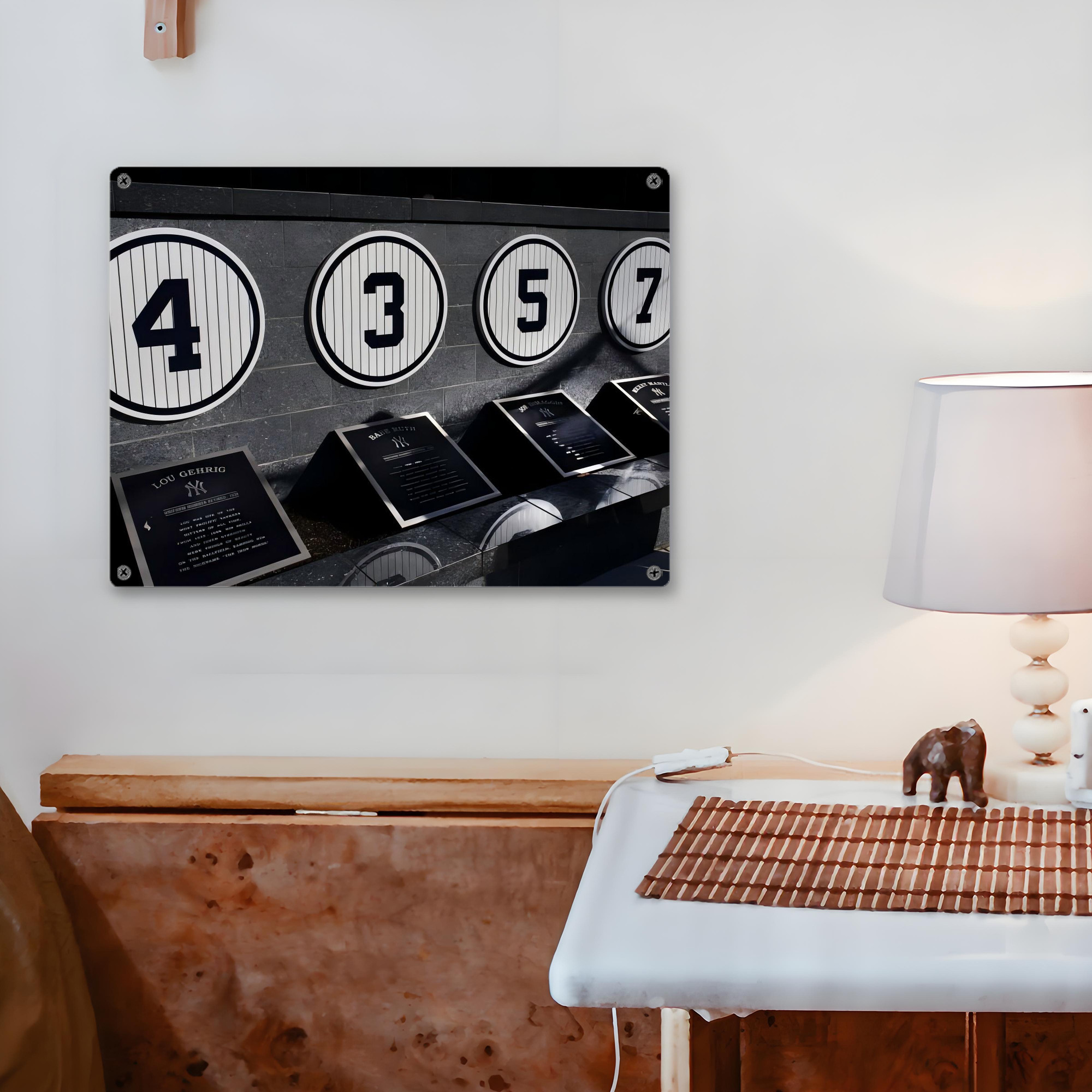 New York Yankees 250 Vintage Metal Tin Sign 16x12 – Full-Print Iron Wall Decor – Durable, Fade-Resistant – Easy To Hang – Ideal For Home, Bar, Kitchen & Office Decor