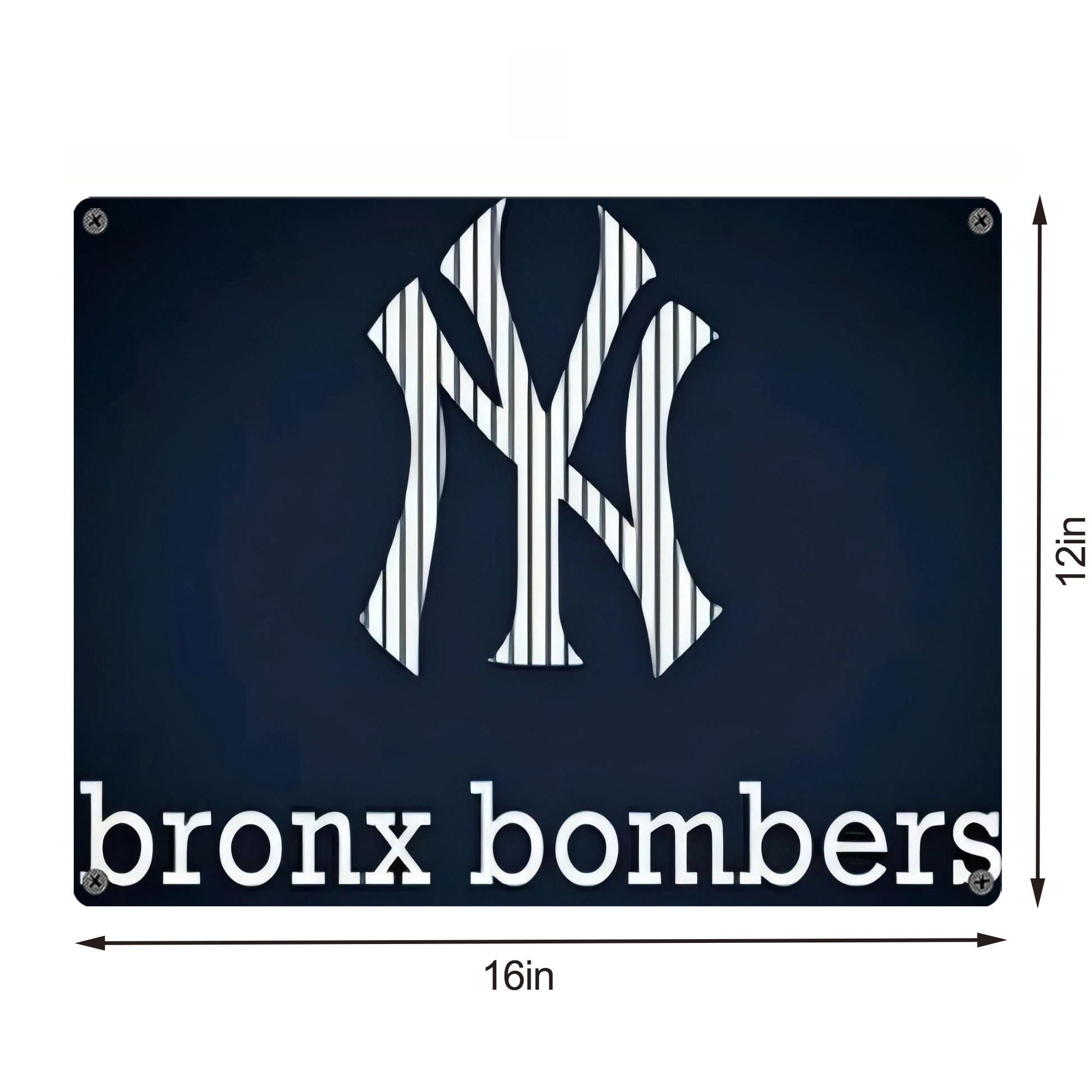 New York Yankees 355 Vintage Metal Tin Sign 16x12 – Full-Print Iron Wall Decor – Durable, Fade-Resistant – Easy To Hang – Ideal For Home, Bar, Kitchen & Office Decor