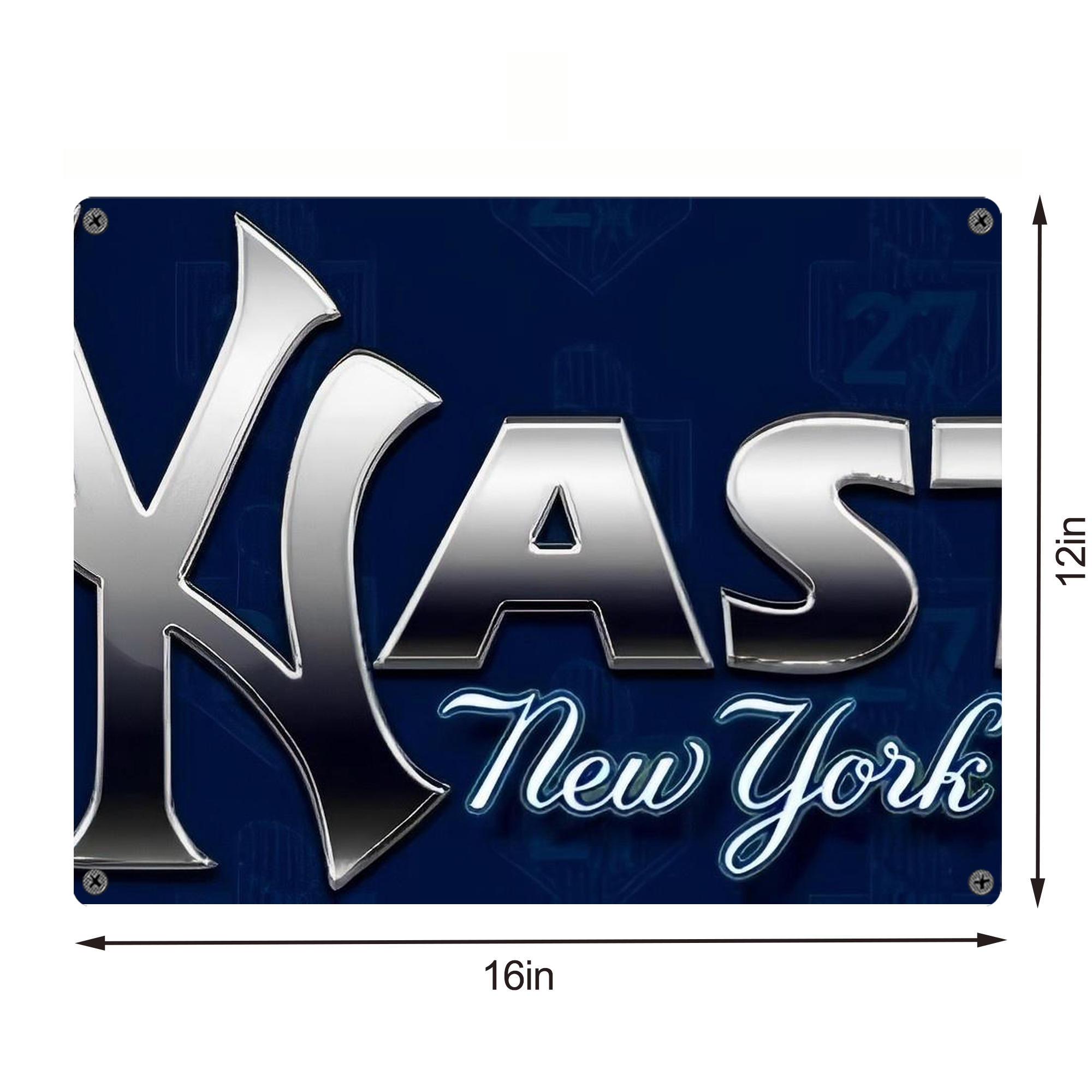 New York Yankees 359 Vintage Metal Tin Sign 16x12 – Full-Print Iron Wall Decor – Durable, Fade-Resistant – Easy To Hang – Ideal For Home, Bar, Kitchen & Office Decor