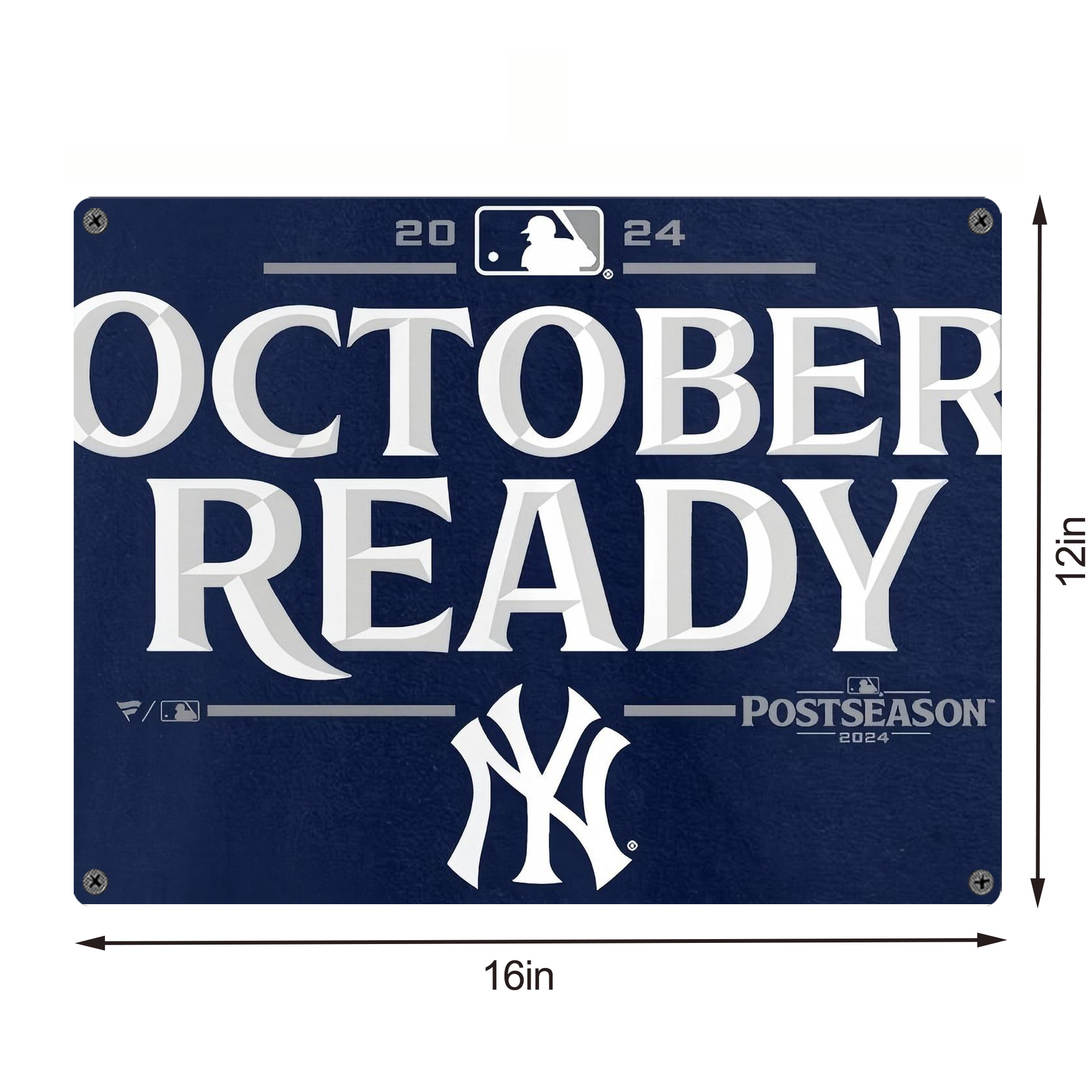 New York Yankees 360 Vintage Metal Tin Sign 16x12 – Full-Print Iron Wall Decor – Durable, Fade-Resistant – Easy To Hang – Ideal For Home, Bar, Kitchen & Office Decor