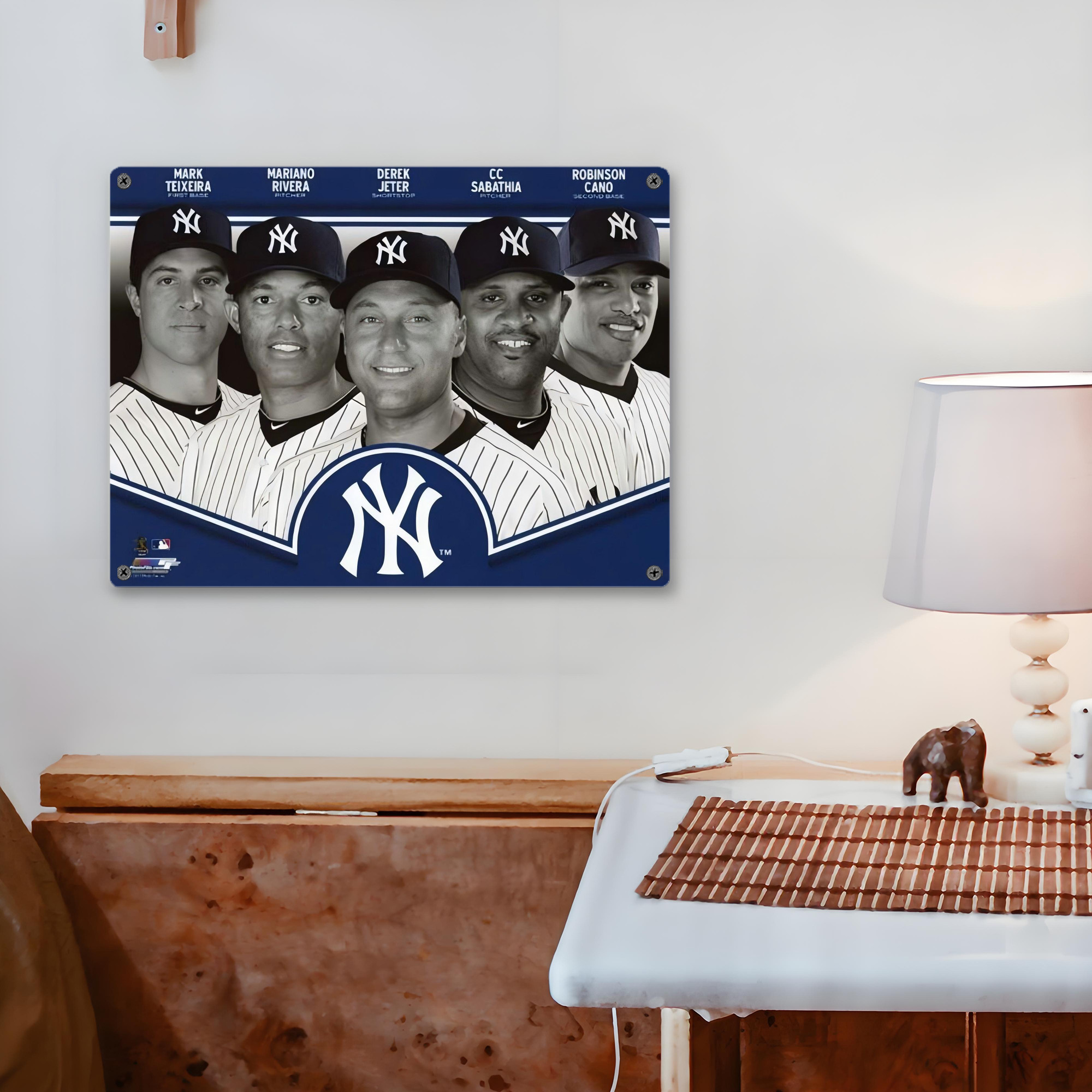 New York Yankees 361 Vintage Metal Tin Sign 16x12 – Full-Print Iron Wall Decor – Durable, Fade-Resistant – Easy To Hang – Ideal For Home, Bar, Kitchen & Office Decor