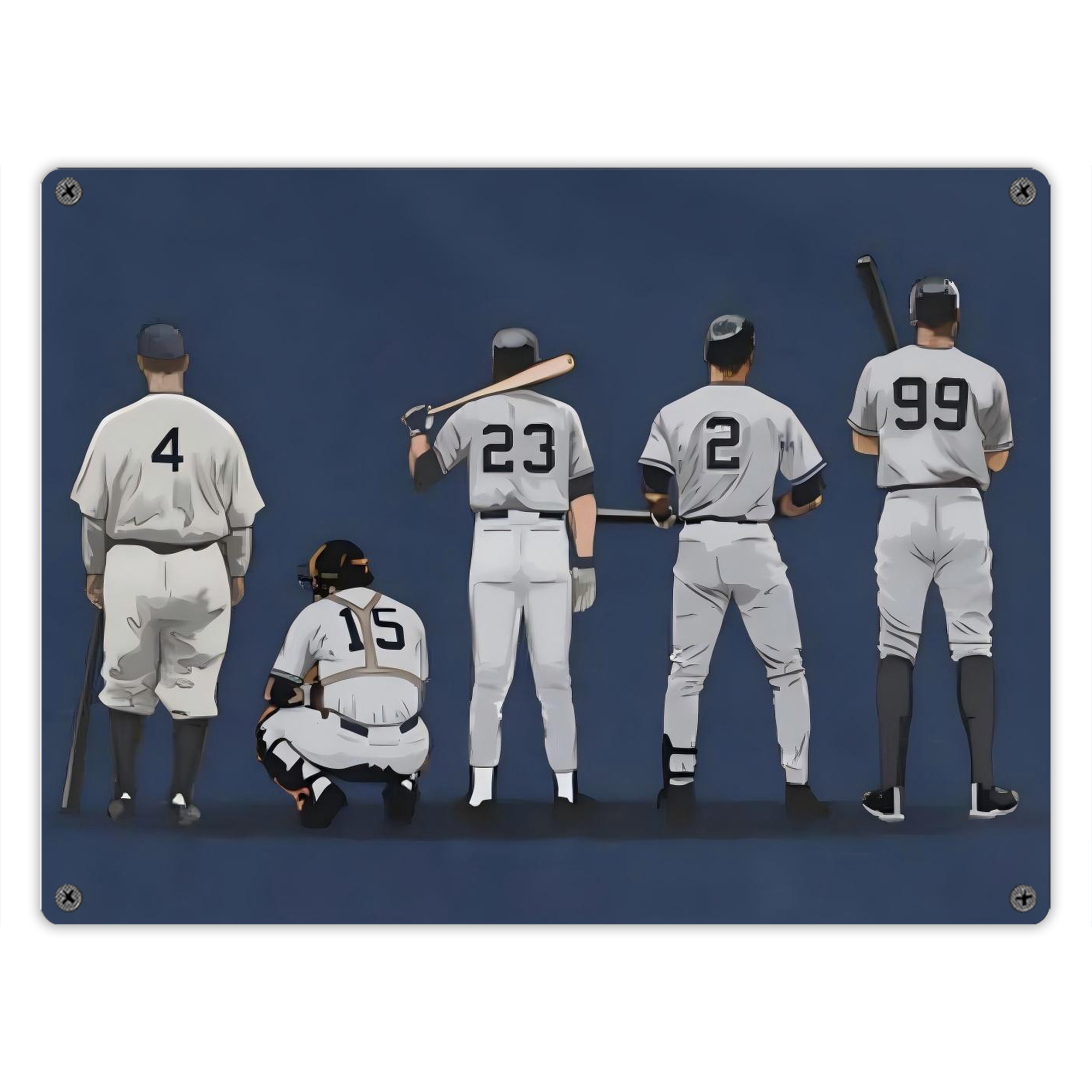 New York Yankees 242 Vintage Metal Tin Sign 16x12 – Full-Print Iron Wall Decor – Durable, Fade-Resistant – Easy To Hang – Ideal For Home, Bar, Kitchen & Office Decor