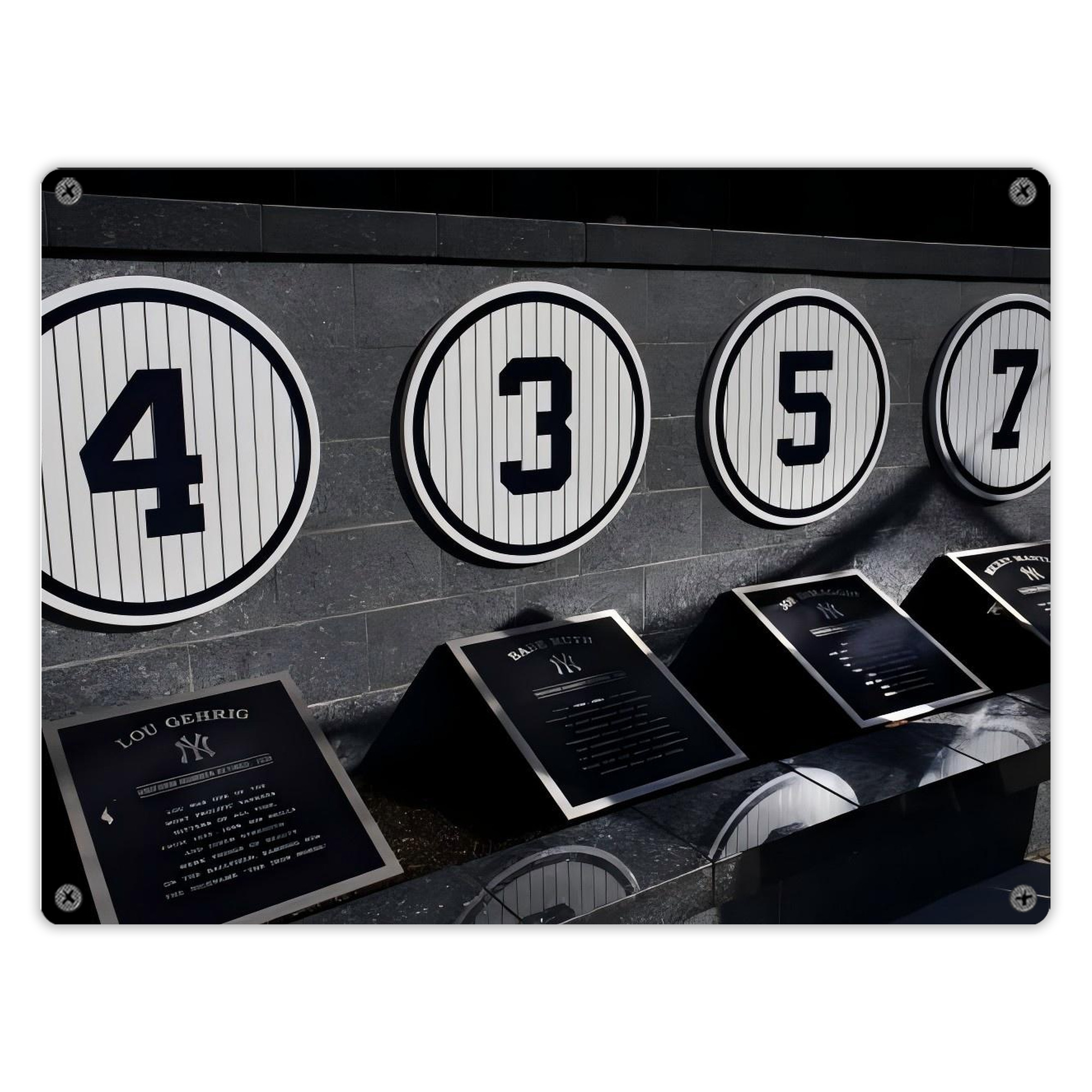 New York Yankees 250 Vintage Metal Tin Sign 16x12 – Full-Print Iron Wall Decor – Durable, Fade-Resistant – Easy To Hang – Ideal For Home, Bar, Kitchen & Office Decor