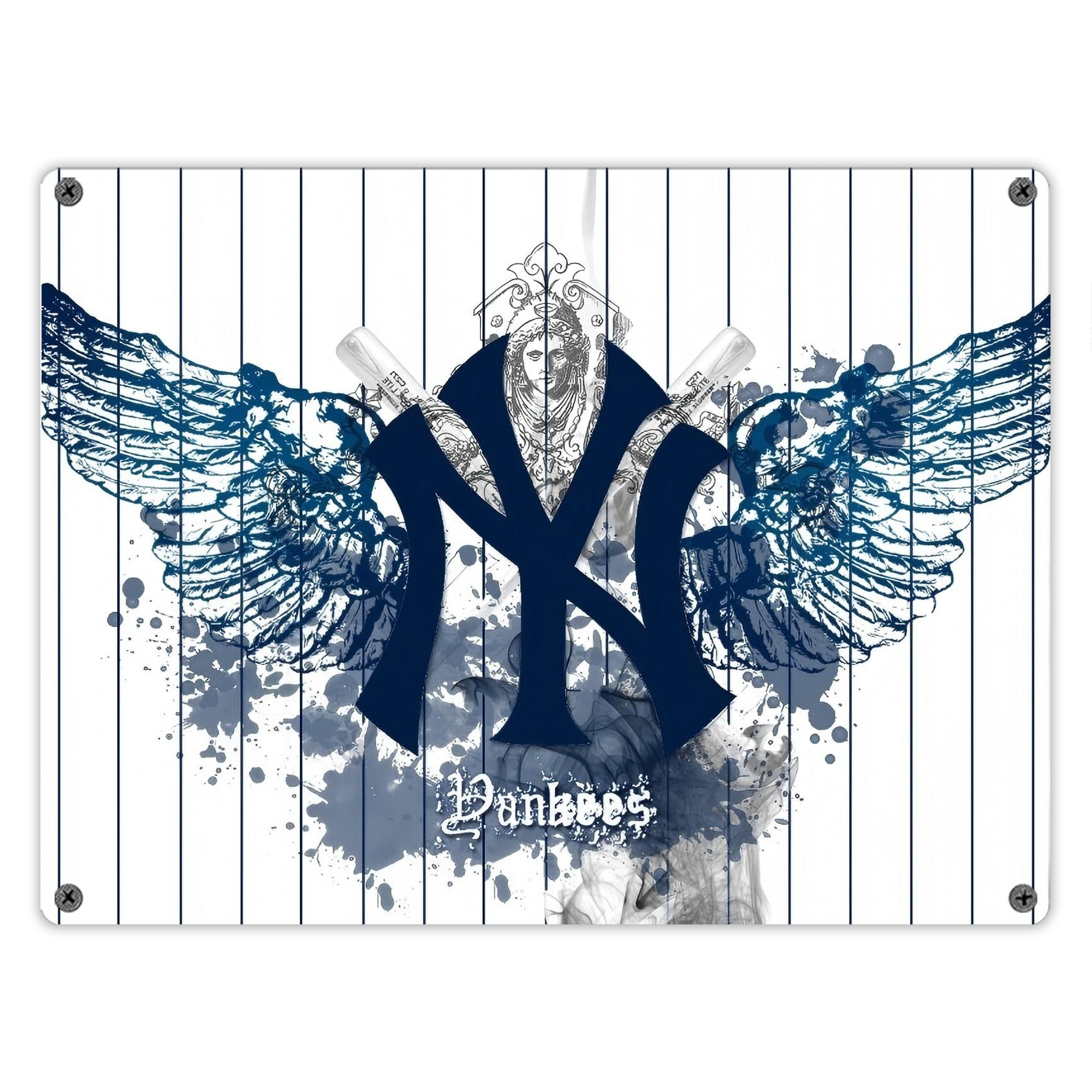 New York Yankees 353 Vintage Metal Tin Sign 16x12 – Full-Print Iron Wall Decor – Durable, Fade-Resistant – Easy To Hang – Ideal For Home, Bar, Kitchen & Office Decor