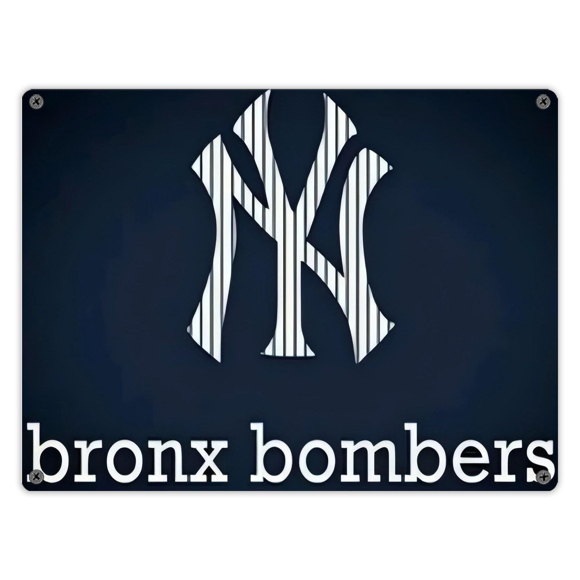 New York Yankees 355 Vintage Metal Tin Sign 16x12 – Full-Print Iron Wall Decor – Durable, Fade-Resistant – Easy To Hang – Ideal For Home, Bar, Kitchen & Office Decor