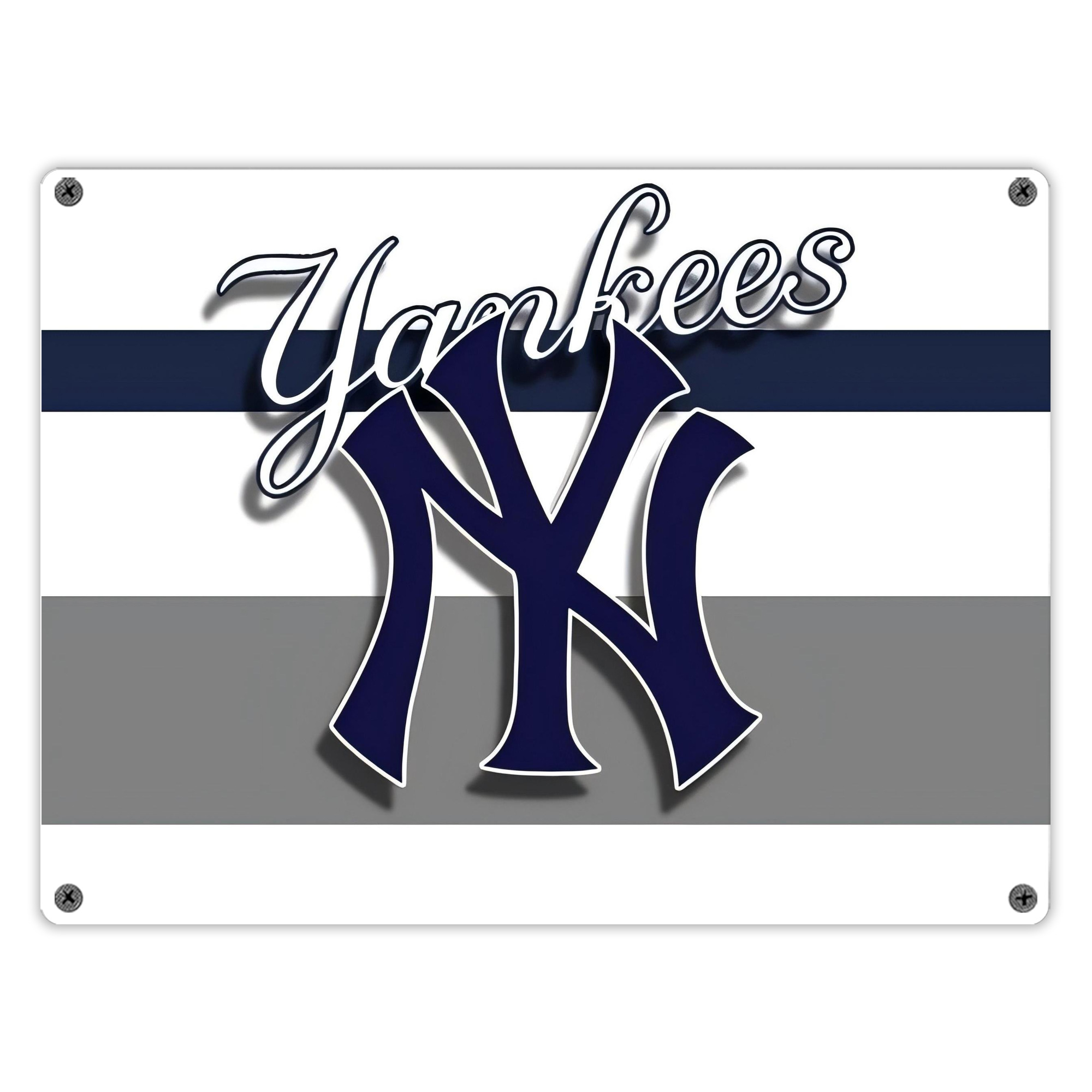 New York Yankees 356 Vintage Metal Tin Sign 16x12 – Full-Print Iron Wall Decor – Durable, Fade-Resistant – Easy To Hang – Ideal For Home, Bar, Kitchen & Office Decor