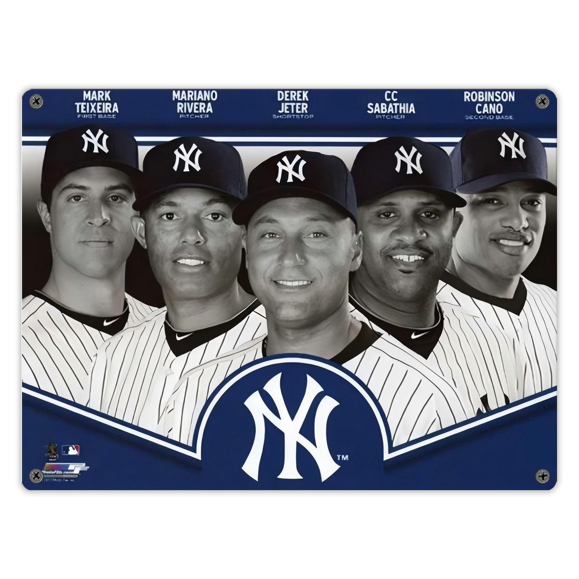 New York Yankees 361 Vintage Metal Tin Sign 16x12 – Full-Print Iron Wall Decor – Durable, Fade-Resistant – Easy To Hang – Ideal For Home, Bar, Kitchen & Office Decor