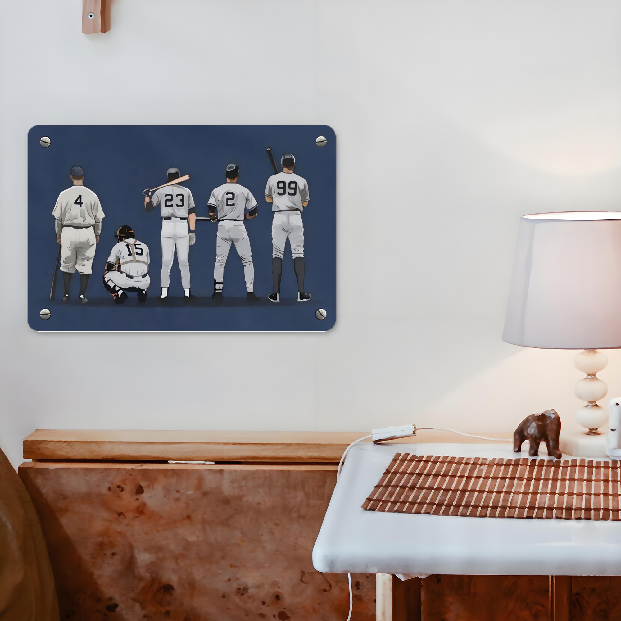 New York Yankees 242 Metal Tin Sign 12x8inch - Premium Full-Print Decorative Wall Art, Durable Rust-Resistant Metal Plaque For Living Room, Bedroom, Kitchen, Office, Bar Décor