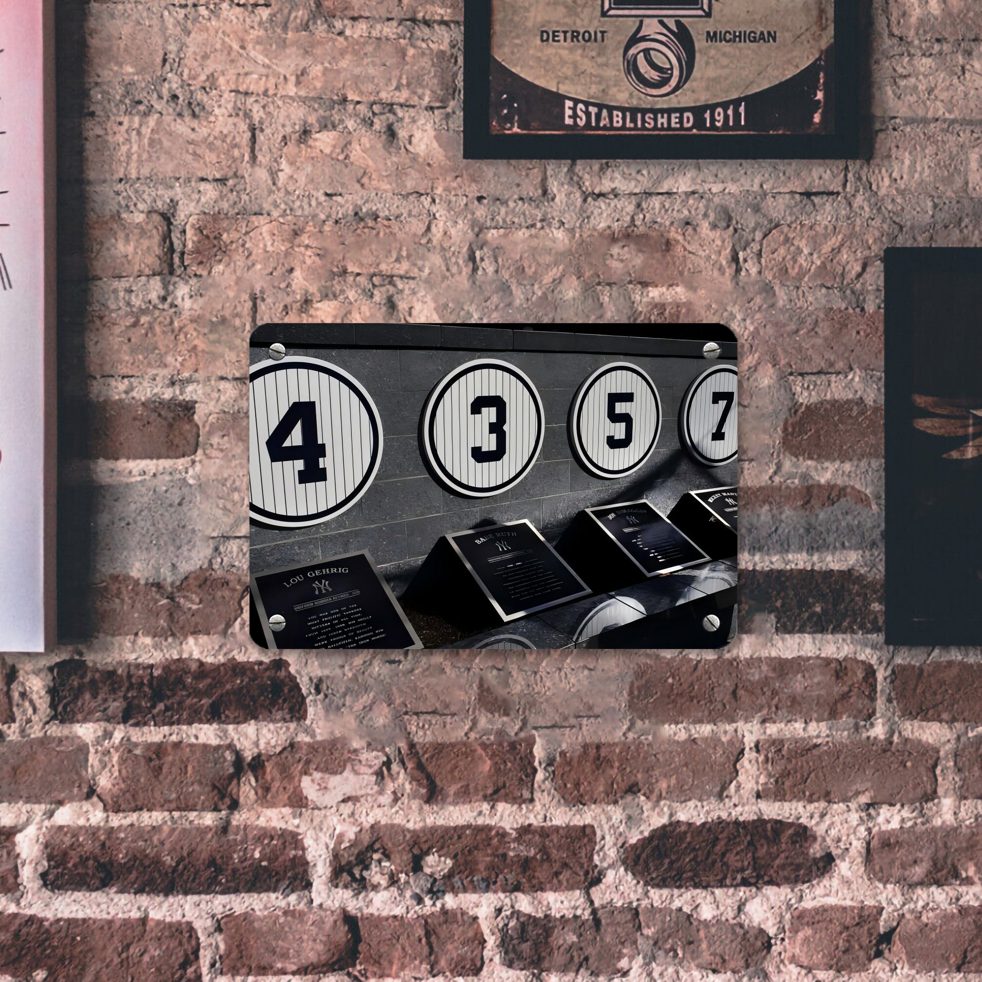 New York Yankees 250 Metal Tin Sign 12x8inch - Premium Full-Print Decorative Wall Art, Durable Rust-Resistant Metal Plaque For Living Room, Bedroom, Kitchen, Office, Bar Décor