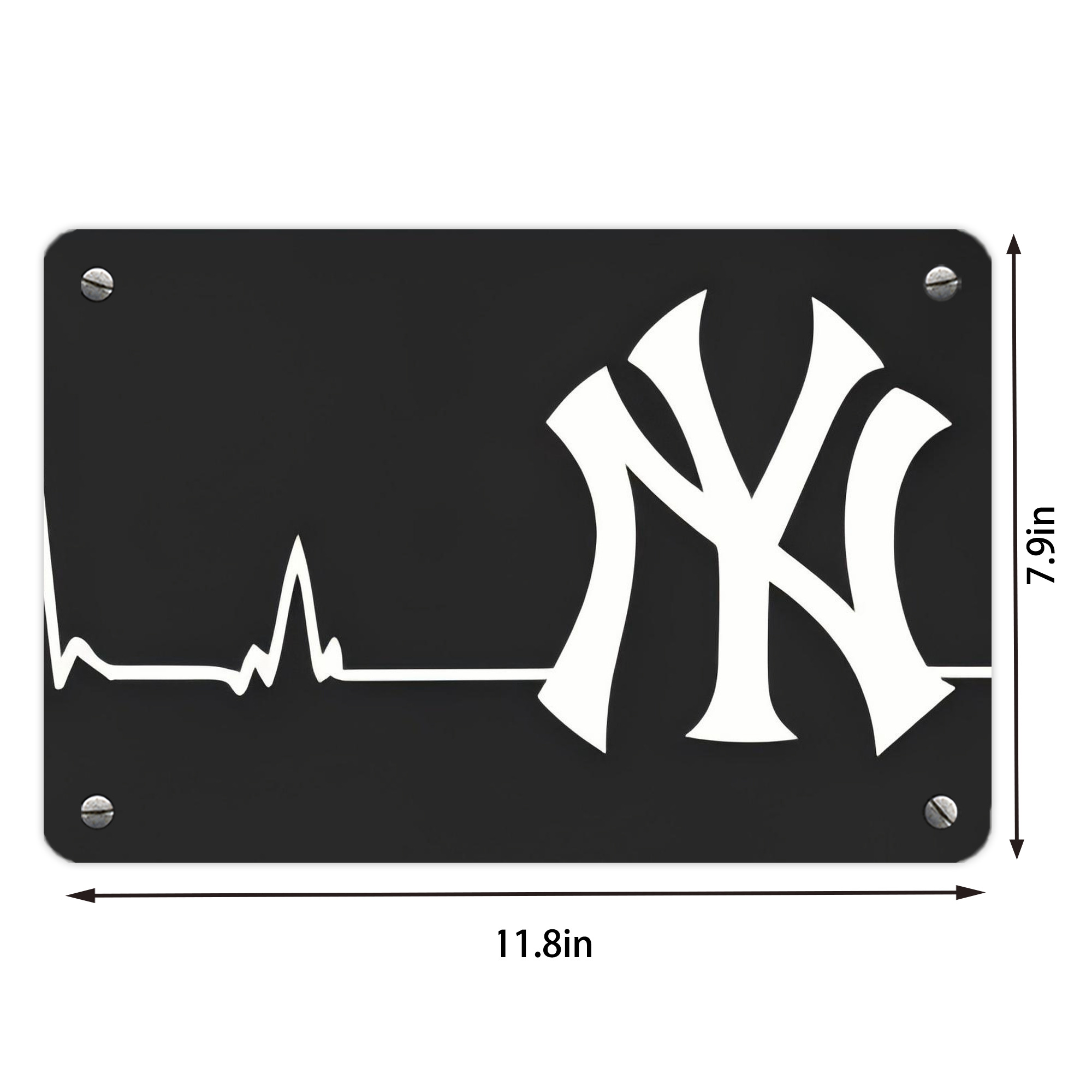 New York Yankees 350 Metal Tin Sign 12x8inch - Premium Full-Print Decorative Wall Art, Durable Rust-Resistant Metal Plaque For Living Room, Bedroom, Kitchen, Office, Bar Décor