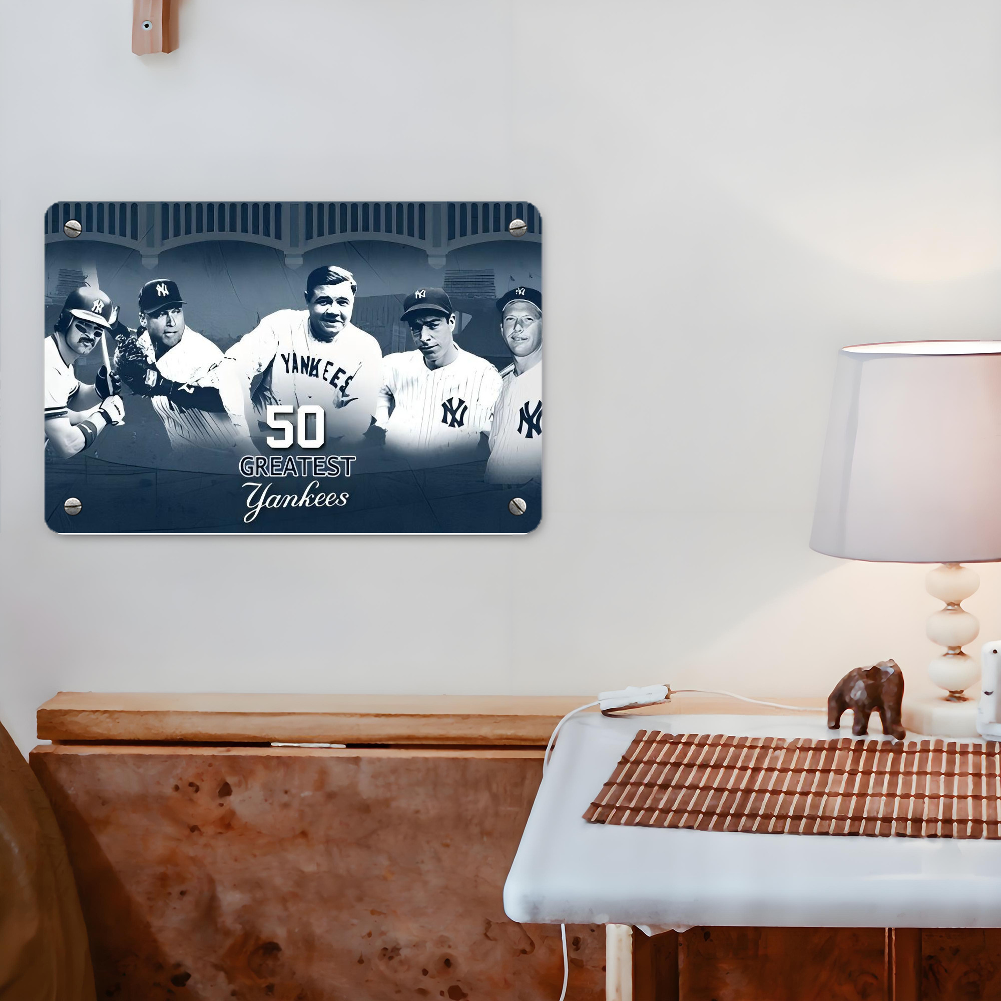 New York Yankees 351 Metal Tin Sign 12x8inch - Premium Full-Print Decorative Wall Art, Durable Rust-Resistant Metal Plaque For Living Room, Bedroom, Kitchen, Office, Bar Décor