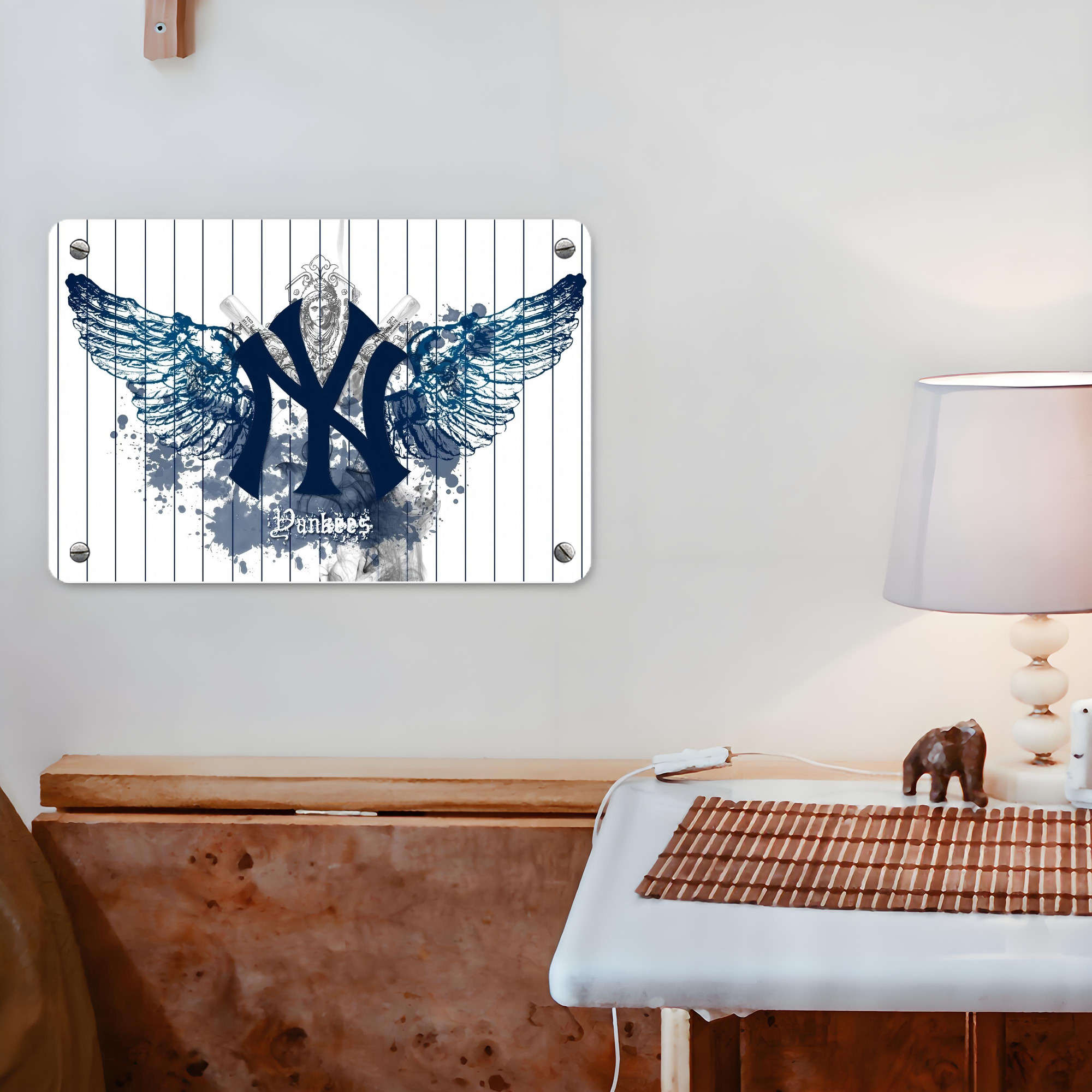 New York Yankees 353 Metal Tin Sign 12x8inch - Premium Full-Print Decorative Wall Art, Durable Rust-Resistant Metal Plaque For Living Room, Bedroom, Kitchen, Office, Bar Décor