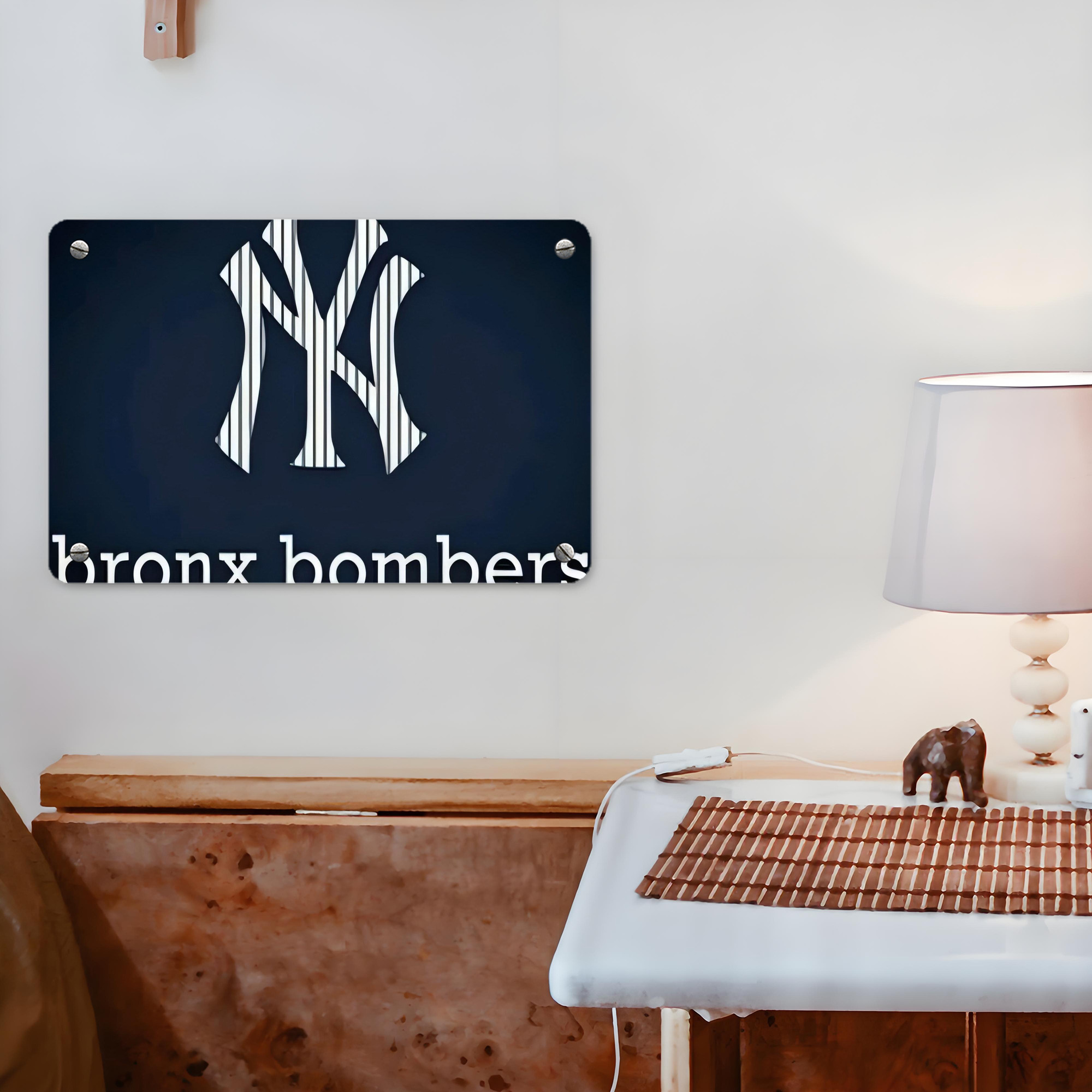 New York Yankees 355 Metal Tin Sign 12x8inch - Premium Full-Print Decorative Wall Art, Durable Rust-Resistant Metal Plaque For Living Room, Bedroom, Kitchen, Office, Bar Décor