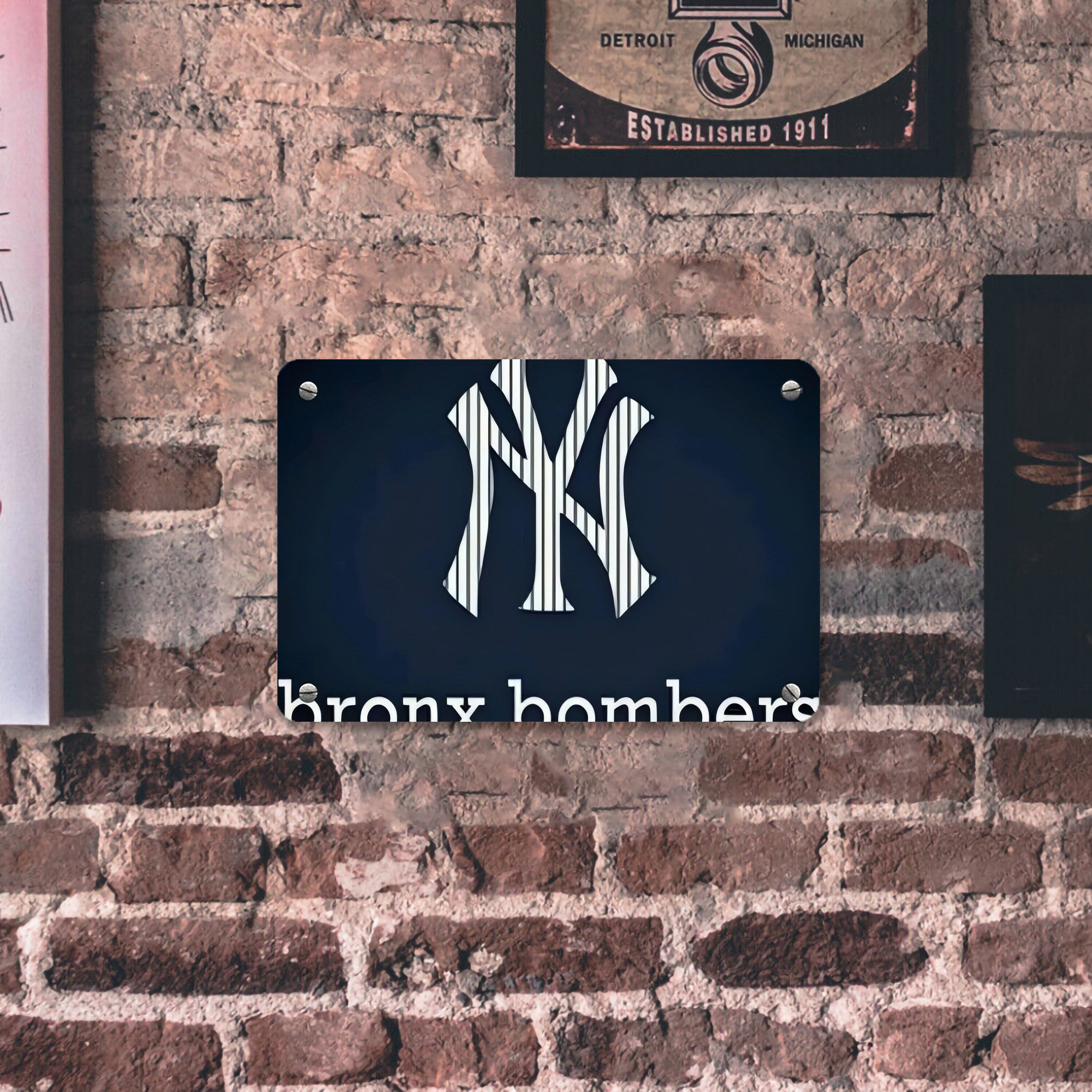 New York Yankees 355 Metal Tin Sign 12x8inch - Premium Full-Print Decorative Wall Art, Durable Rust-Resistant Metal Plaque For Living Room, Bedroom, Kitchen, Office, Bar Décor