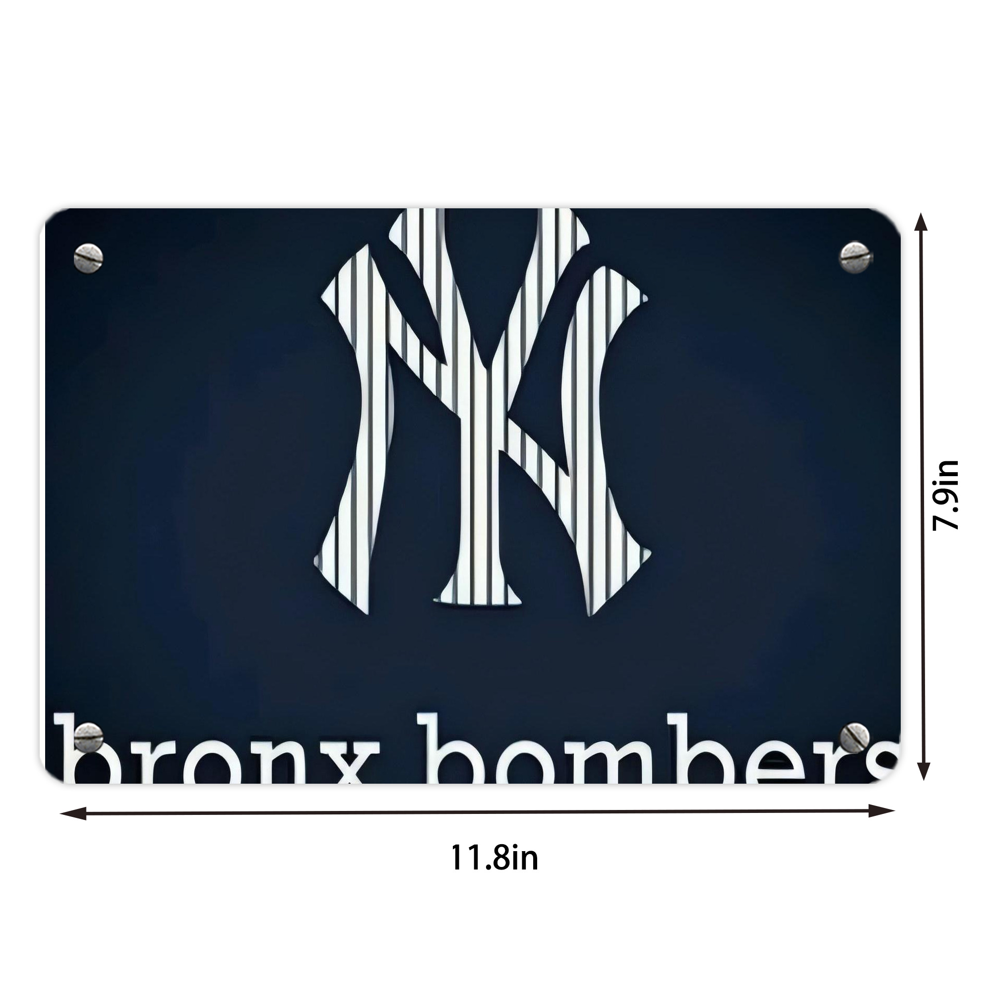 New York Yankees 355 Metal Tin Sign 12x8inch - Premium Full-Print Decorative Wall Art, Durable Rust-Resistant Metal Plaque For Living Room, Bedroom, Kitchen, Office, Bar Décor