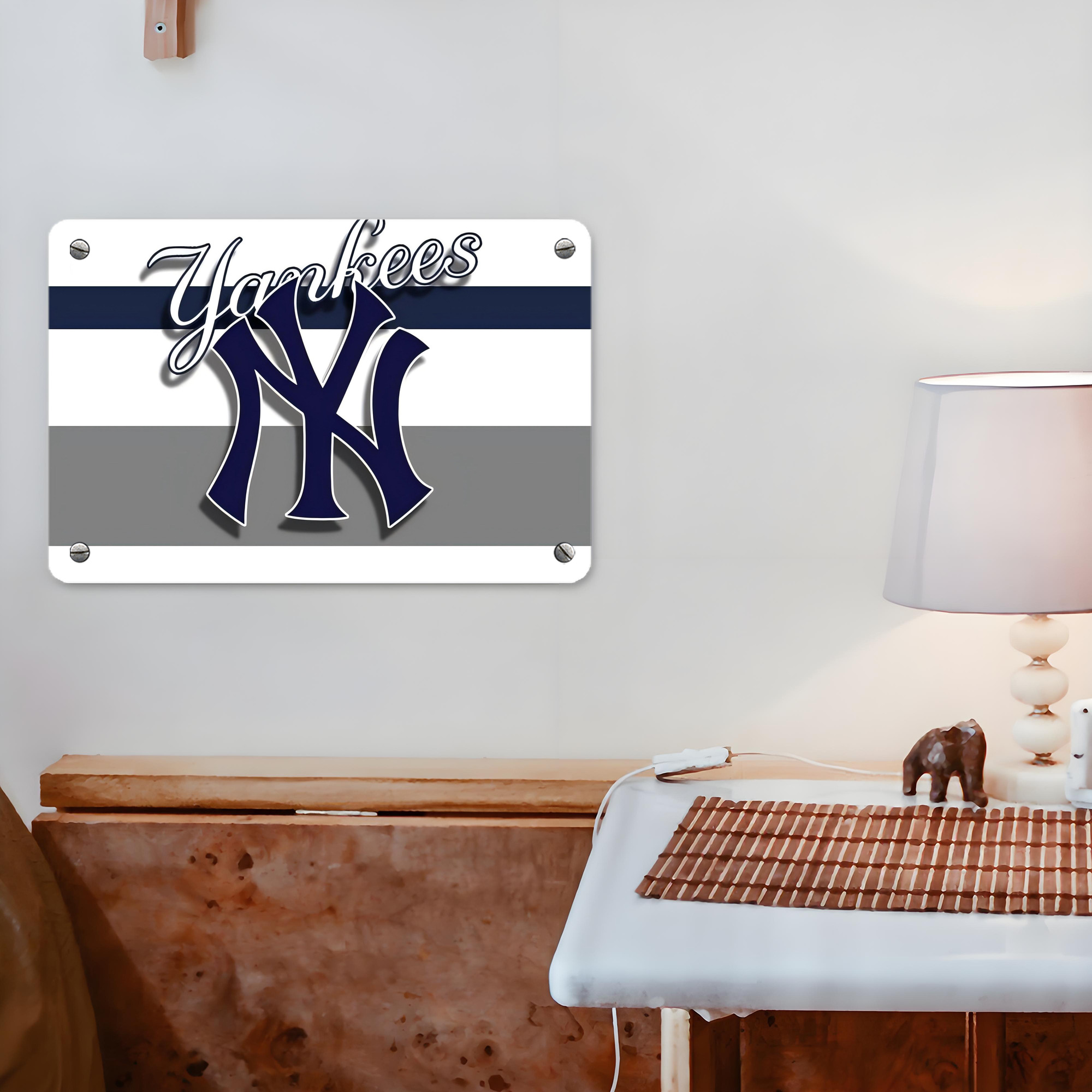 New York Yankees 356 Metal Tin Sign 12x8inch - Premium Full-Print Decorative Wall Art, Durable Rust-Resistant Metal Plaque For Living Room, Bedroom, Kitchen, Office, Bar Décor