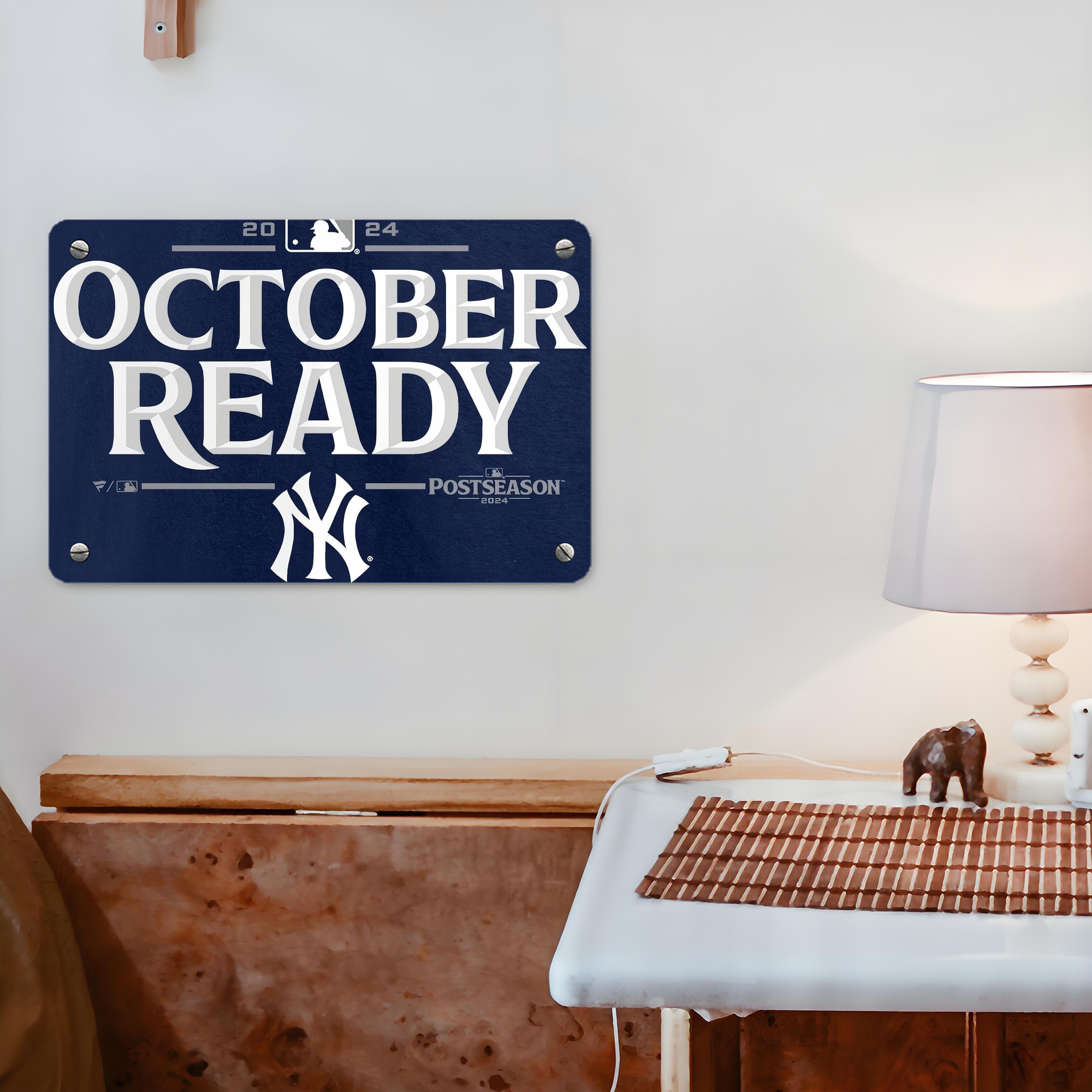 New York Yankees 360 Metal Tin Sign 12x8inch - Premium Full-Print Decorative Wall Art, Durable Rust-Resistant Metal Plaque For Living Room, Bedroom, Kitchen, Office, Bar Décor