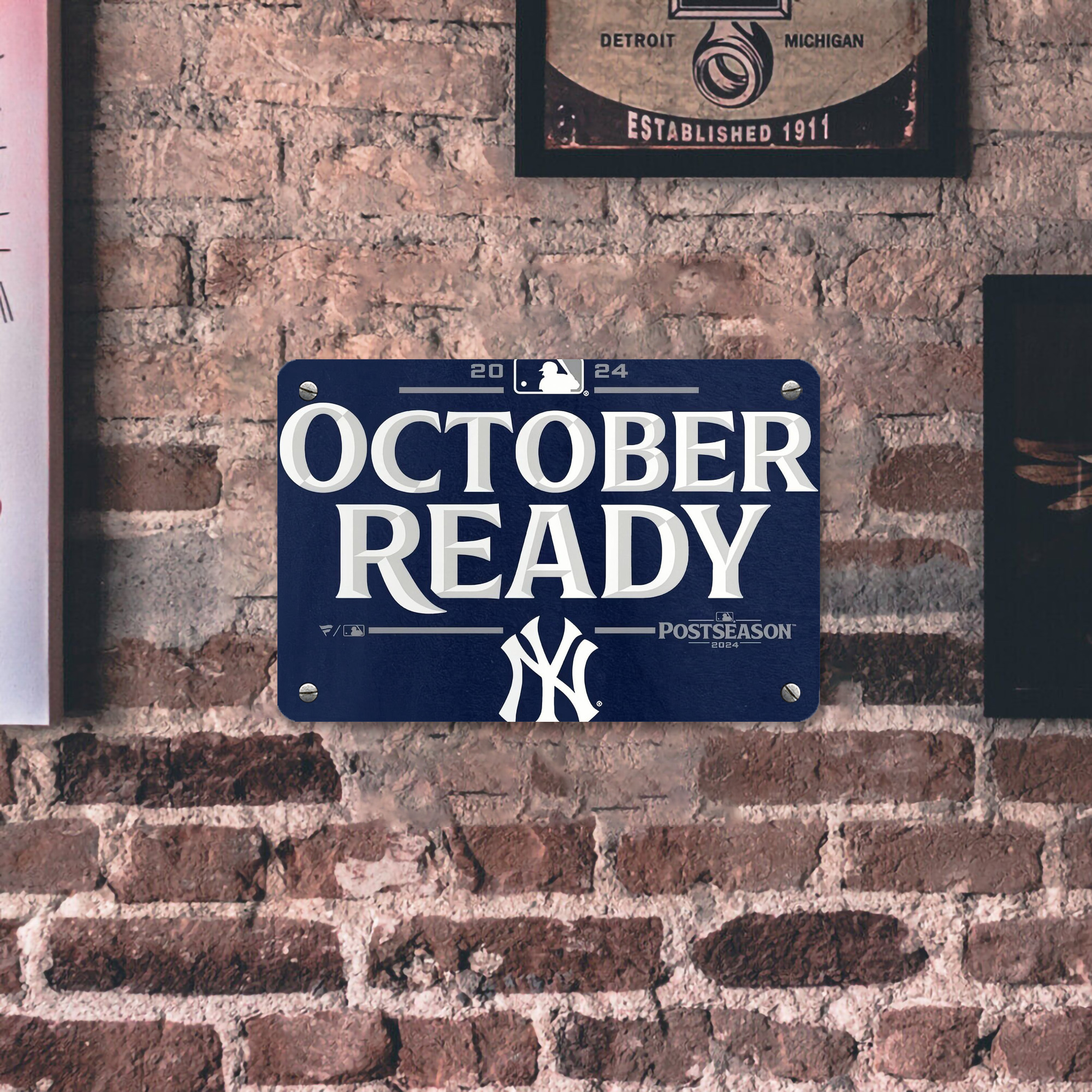 New York Yankees 360 Metal Tin Sign 12x8inch - Premium Full-Print Decorative Wall Art, Durable Rust-Resistant Metal Plaque For Living Room, Bedroom, Kitchen, Office, Bar Décor