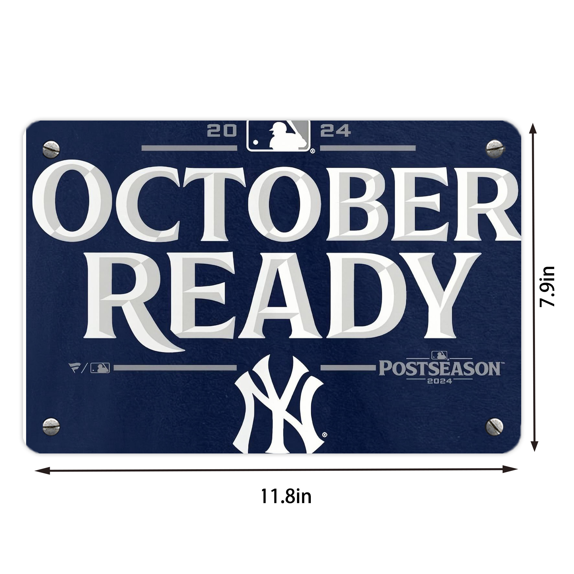 New York Yankees 360 Metal Tin Sign 12x8inch - Premium Full-Print Decorative Wall Art, Durable Rust-Resistant Metal Plaque For Living Room, Bedroom, Kitchen, Office, Bar Décor