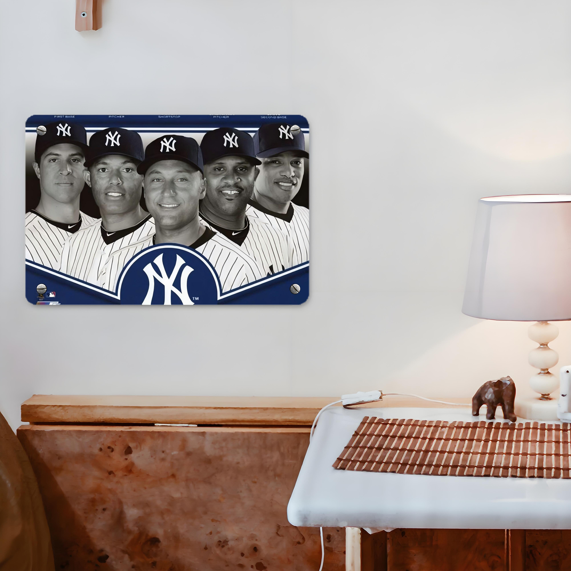 New York Yankees 361 Metal Tin Sign 12x8inch - Premium Full-Print Decorative Wall Art, Durable Rust-Resistant Metal Plaque For Living Room, Bedroom, Kitchen, Office, Bar Décor