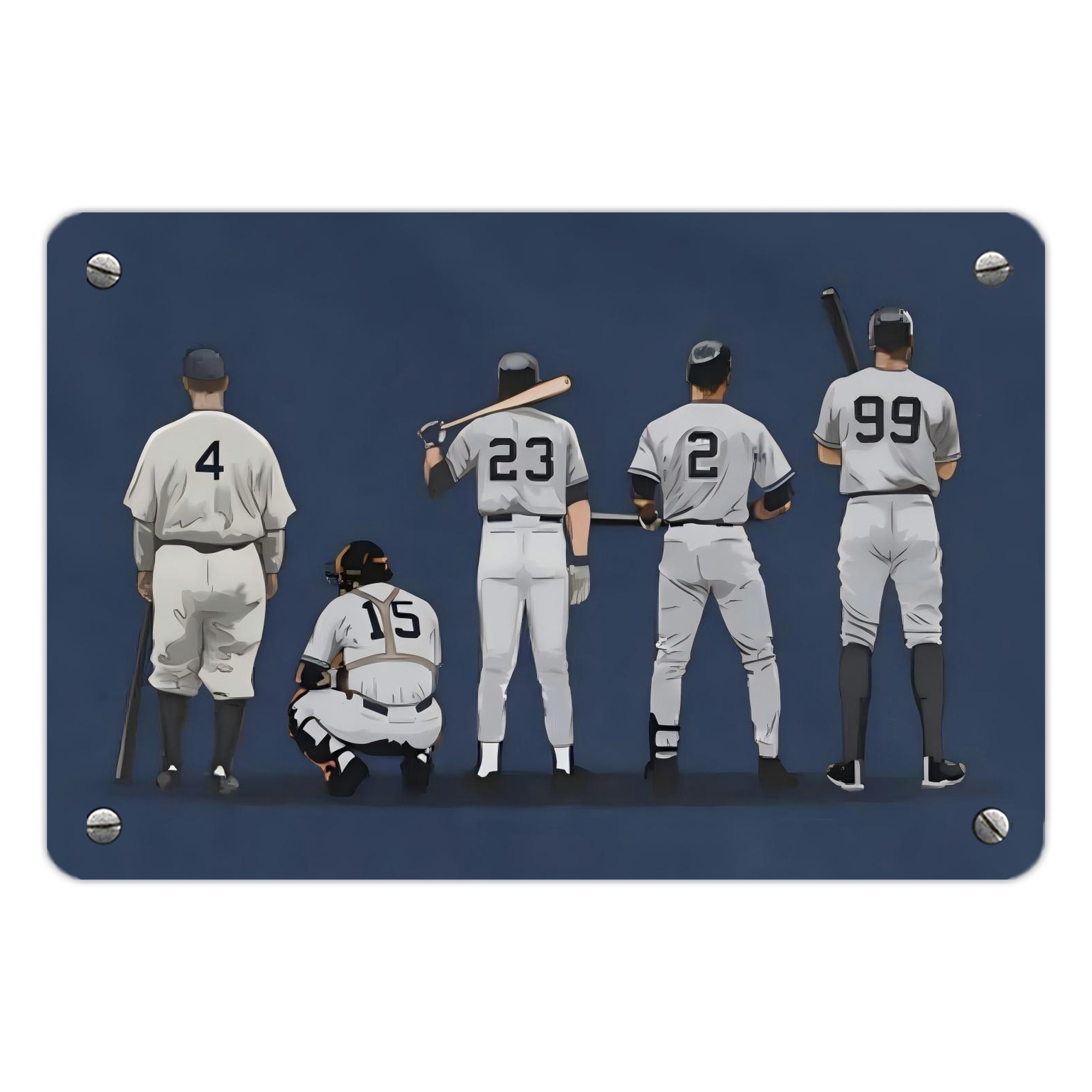 New York Yankees 242 Metal Tin Sign 12x8inch - Premium Full-Print Decorative Wall Art, Durable Rust-Resistant Metal Plaque For Living Room, Bedroom, Kitchen, Office, Bar Décor