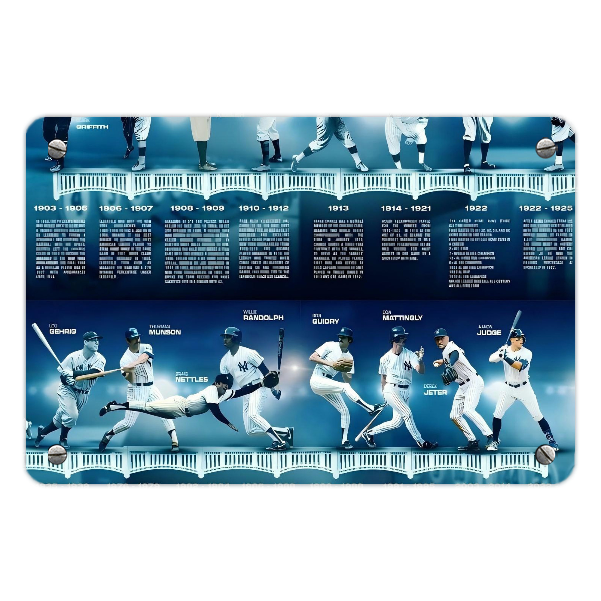 New York Yankees 243 Metal Tin Sign 12x8inch - Premium Full-Print Decorative Wall Art, Durable Rust-Resistant Metal Plaque For Living Room, Bedroom, Kitchen, Office, Bar Décor