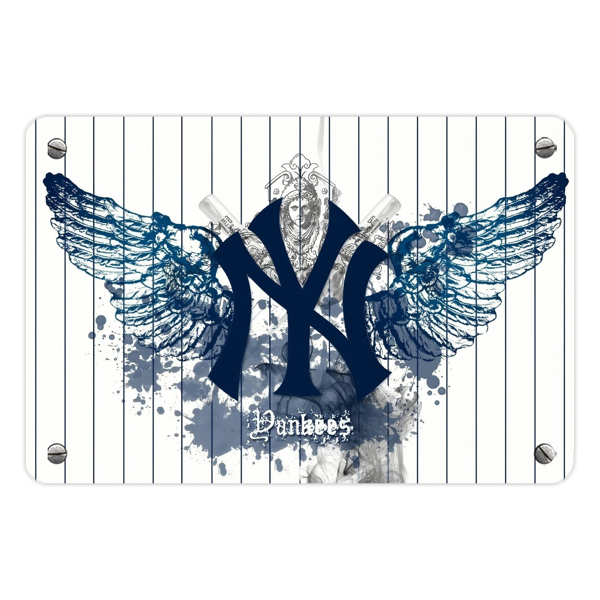 New York Yankees 353 Metal Tin Sign 12x8inch - Premium Full-Print Decorative Wall Art, Durable Rust-Resistant Metal Plaque For Living Room, Bedroom, Kitchen, Office, Bar Décor