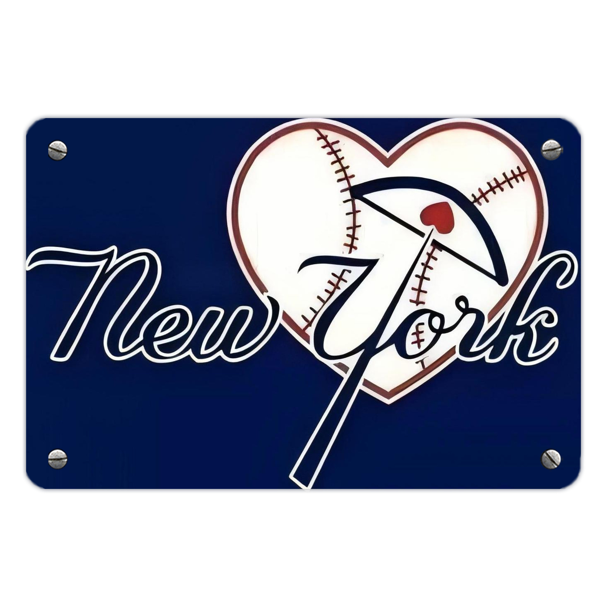New York Yankees 354 Metal Tin Sign 12x8inch - Premium Full-Print Decorative Wall Art, Durable Rust-Resistant Metal Plaque For Living Room, Bedroom, Kitchen, Office, Bar Décor