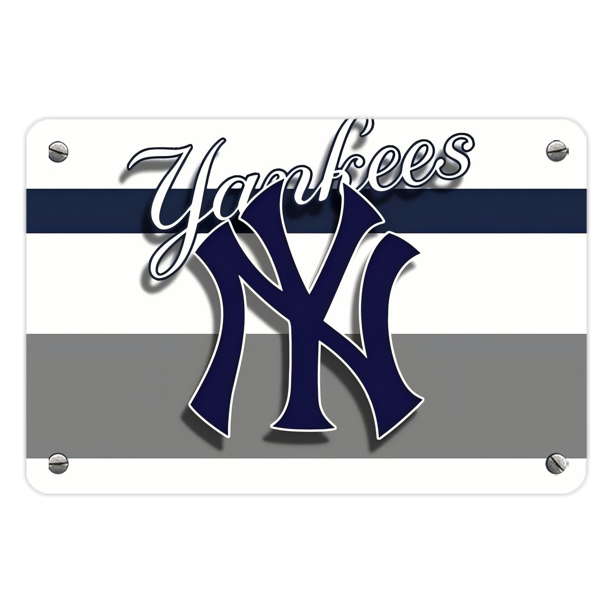 New York Yankees 356 Metal Tin Sign 12x8inch - Premium Full-Print Decorative Wall Art, Durable Rust-Resistant Metal Plaque For Living Room, Bedroom, Kitchen, Office, Bar Décor