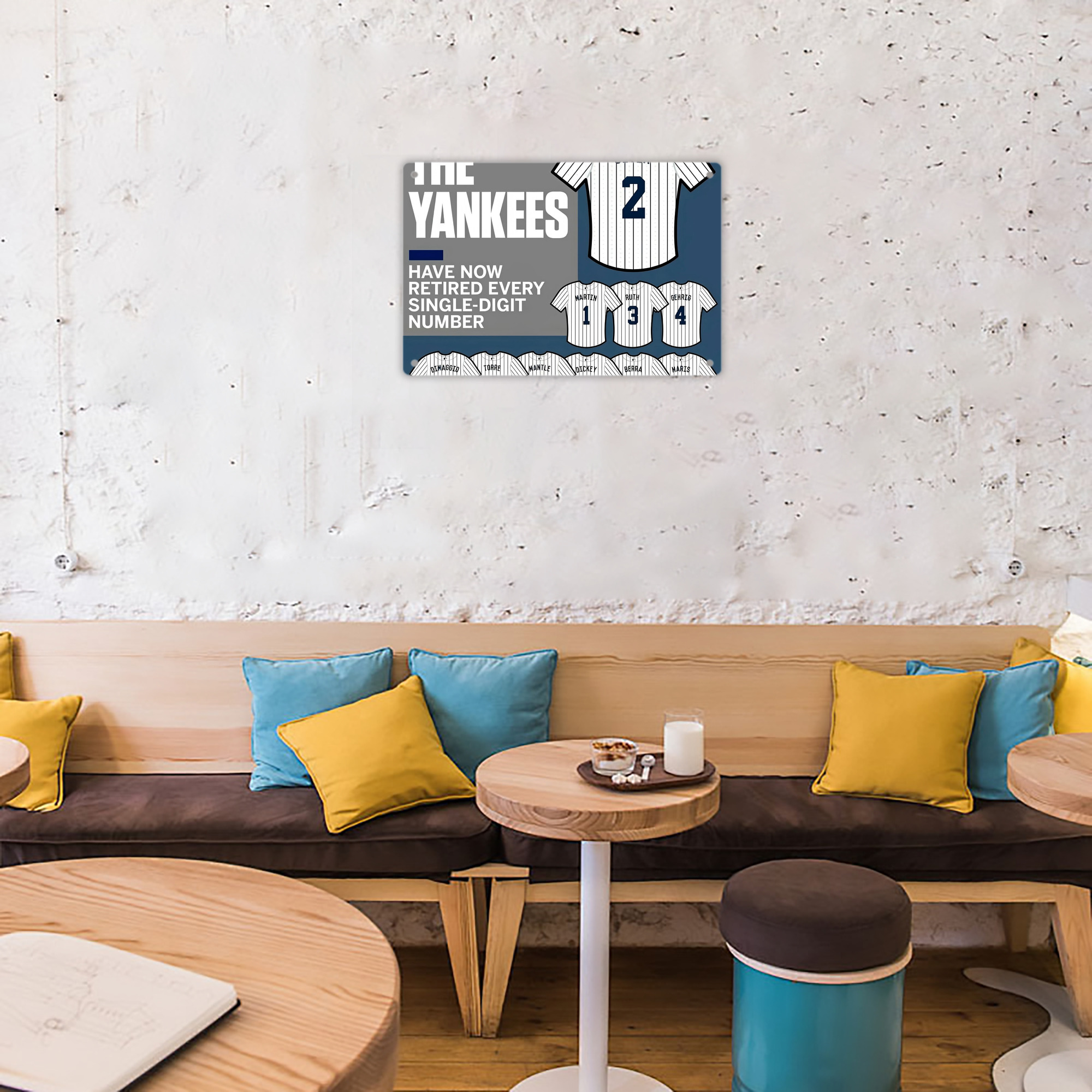 New York Yankees 235 Decorative Aluminum Plaque – Horizontal Design – Durable, Stylish, Easy To Install – Ideal For Home, Office, Bar, And More