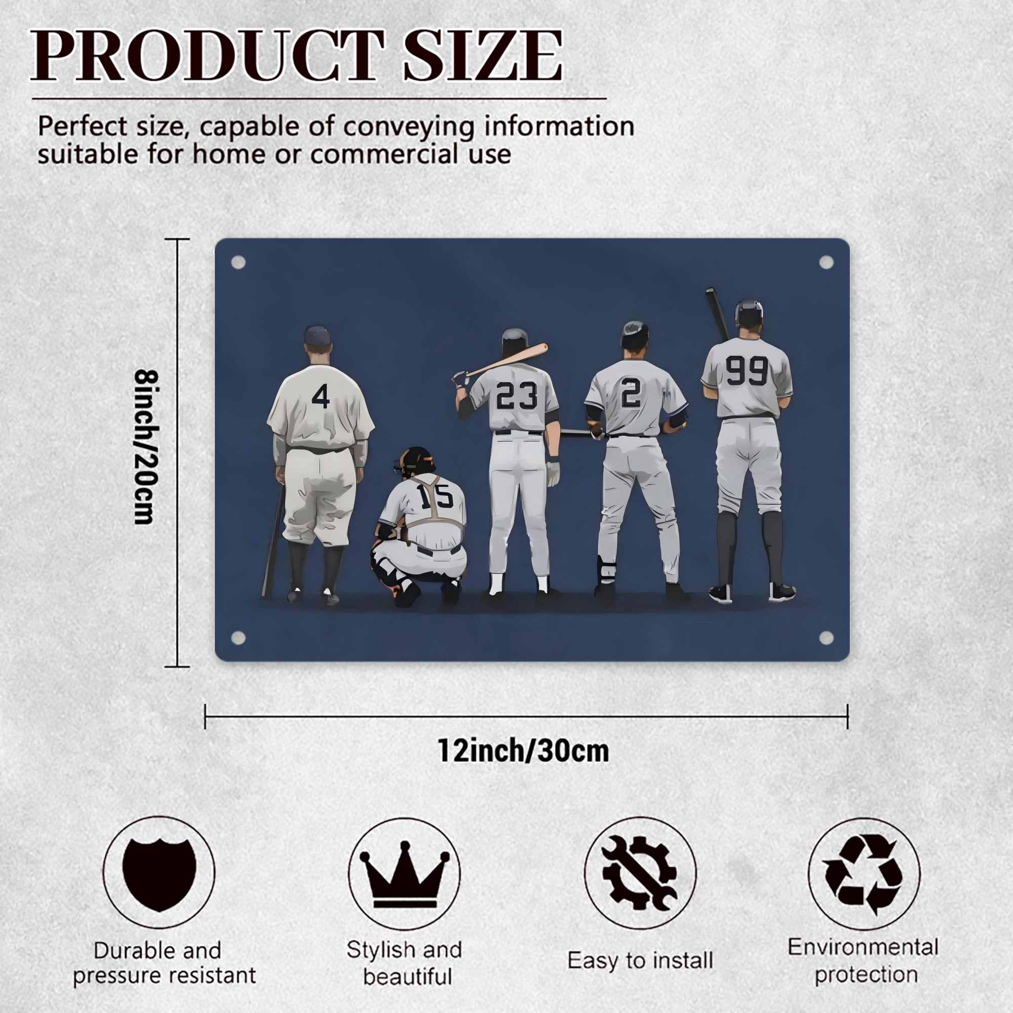 New York Yankees 242 Decorative Aluminum Plaque – Horizontal Design – Durable, Stylish, Easy To Install – Ideal For Home, Office, Bar, And More