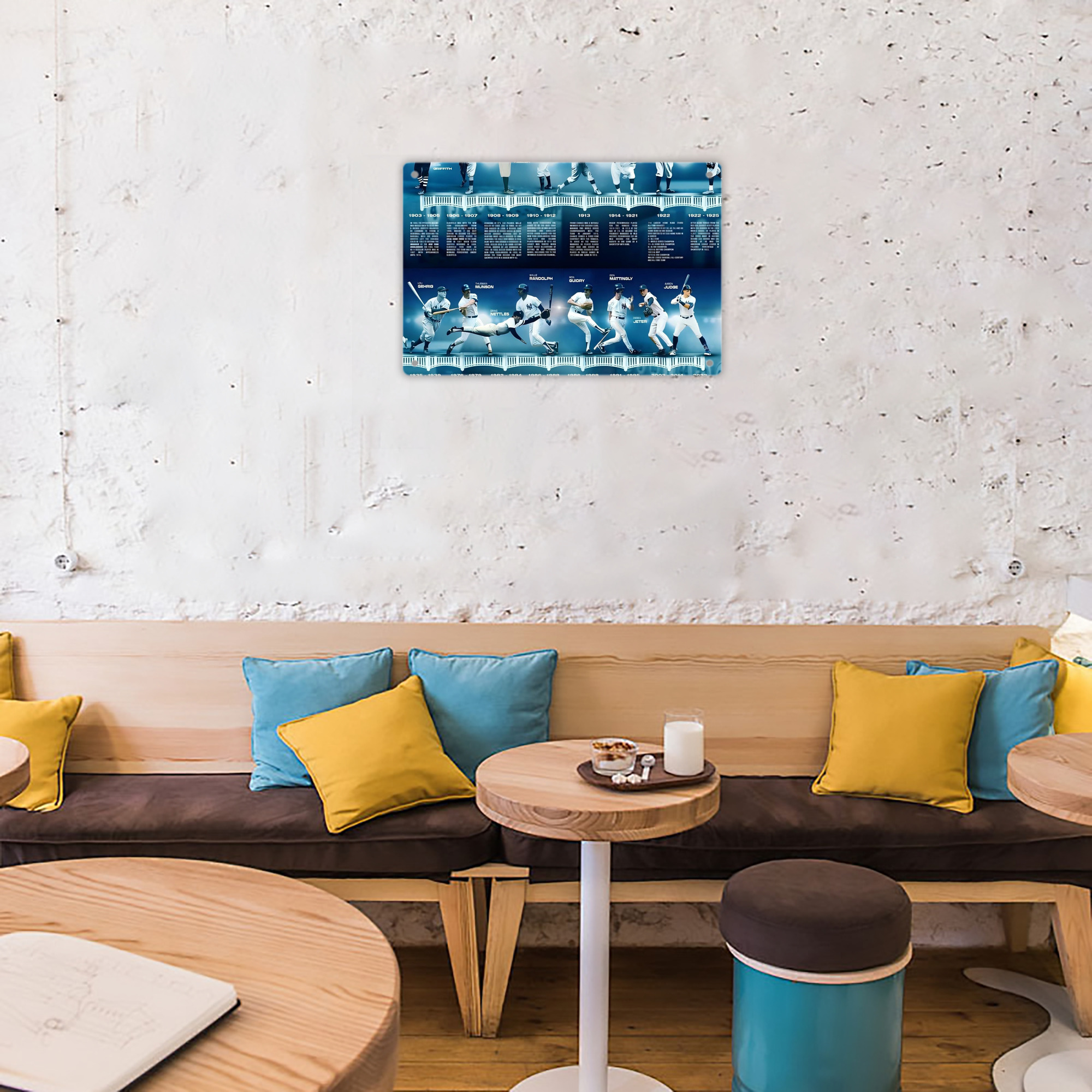 New York Yankees 243 Decorative Aluminum Plaque – Horizontal Design – Durable, Stylish, Easy To Install – Ideal For Home, Office, Bar, And More