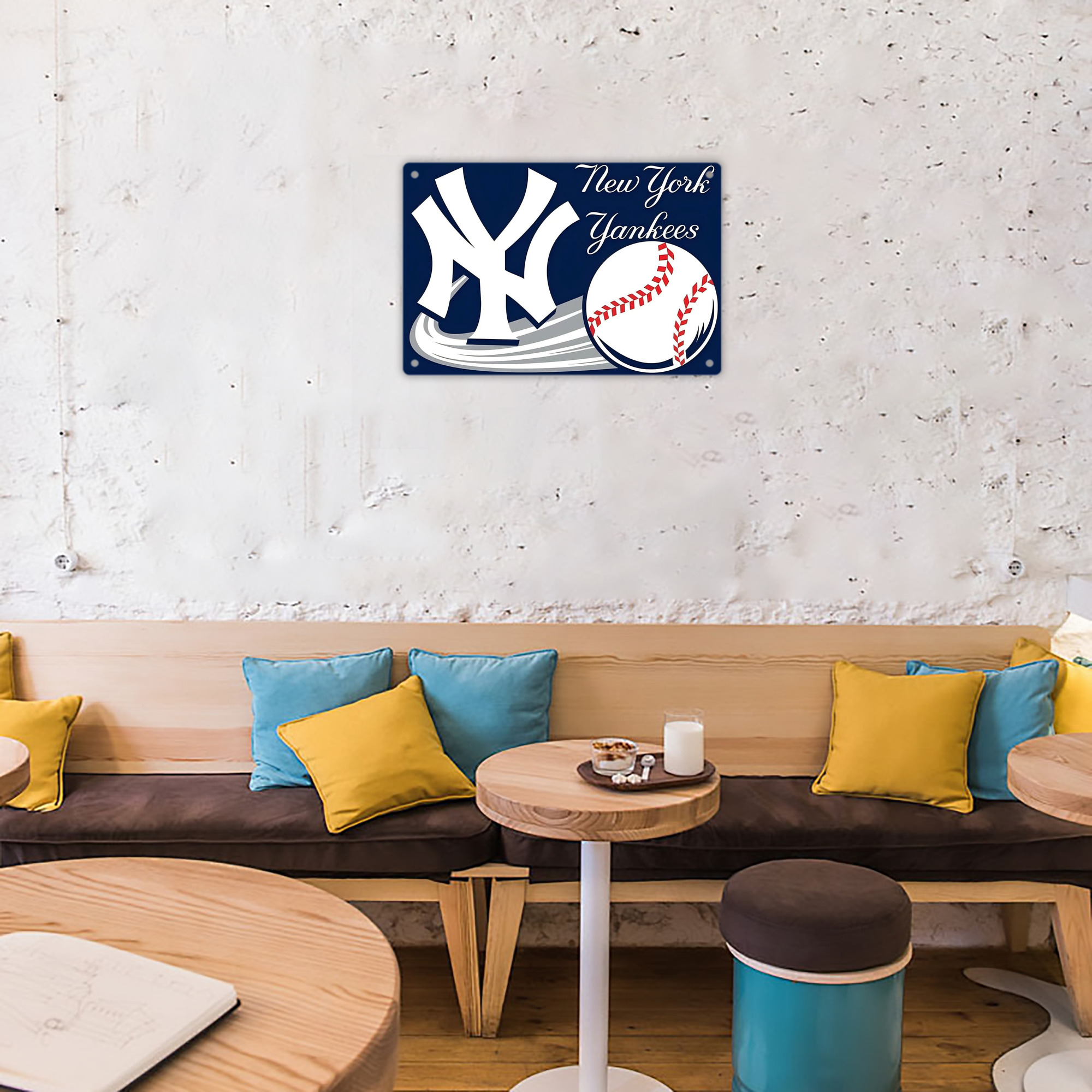 New York Yankees 259 Decorative Aluminum Plaque – Horizontal Design – Durable, Stylish, Easy To Install – Ideal For Home, Office, Bar, And More