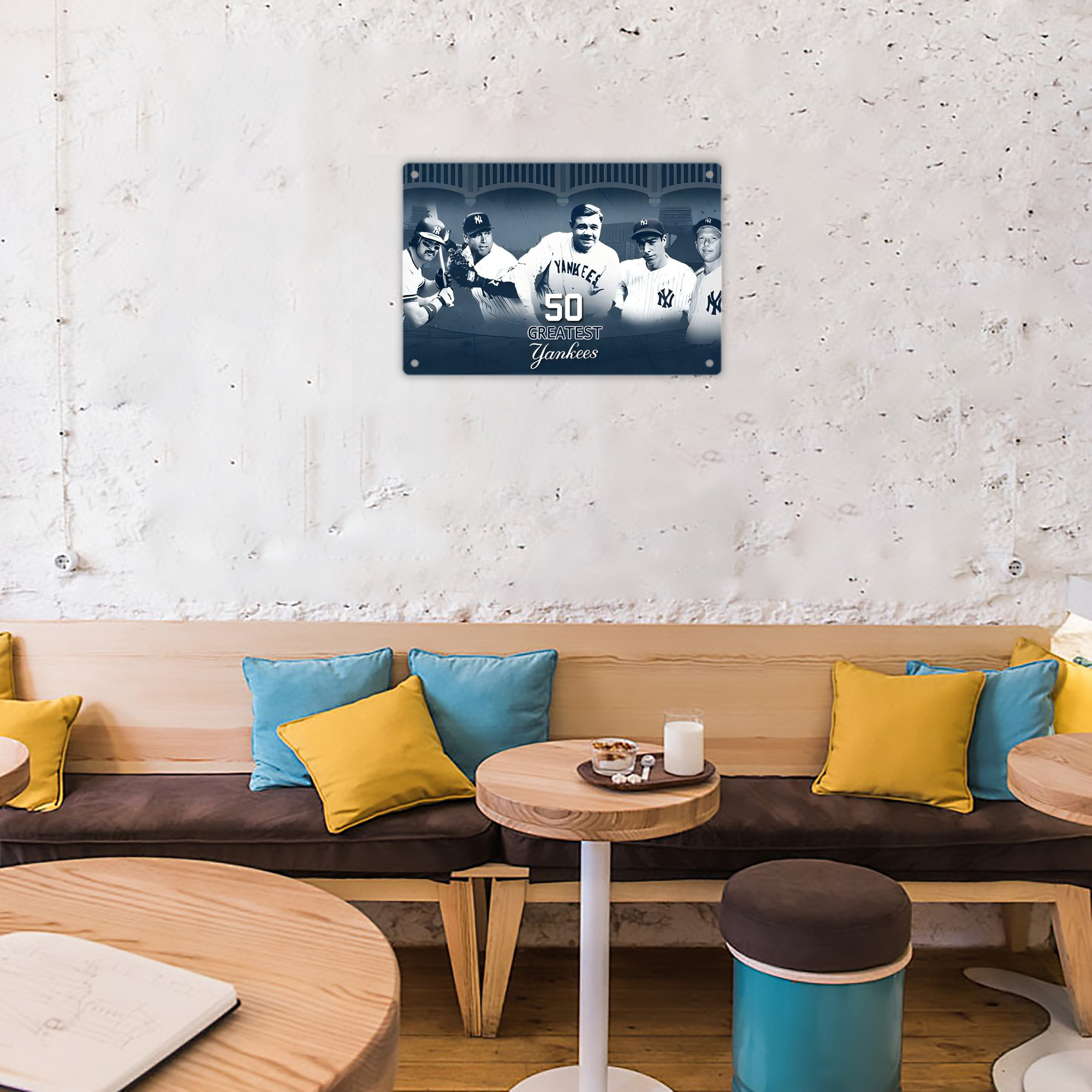 New York Yankees 351 Decorative Aluminum Plaque – Horizontal Design – Durable, Stylish, Easy To Install – Ideal For Home, Office, Bar, And More