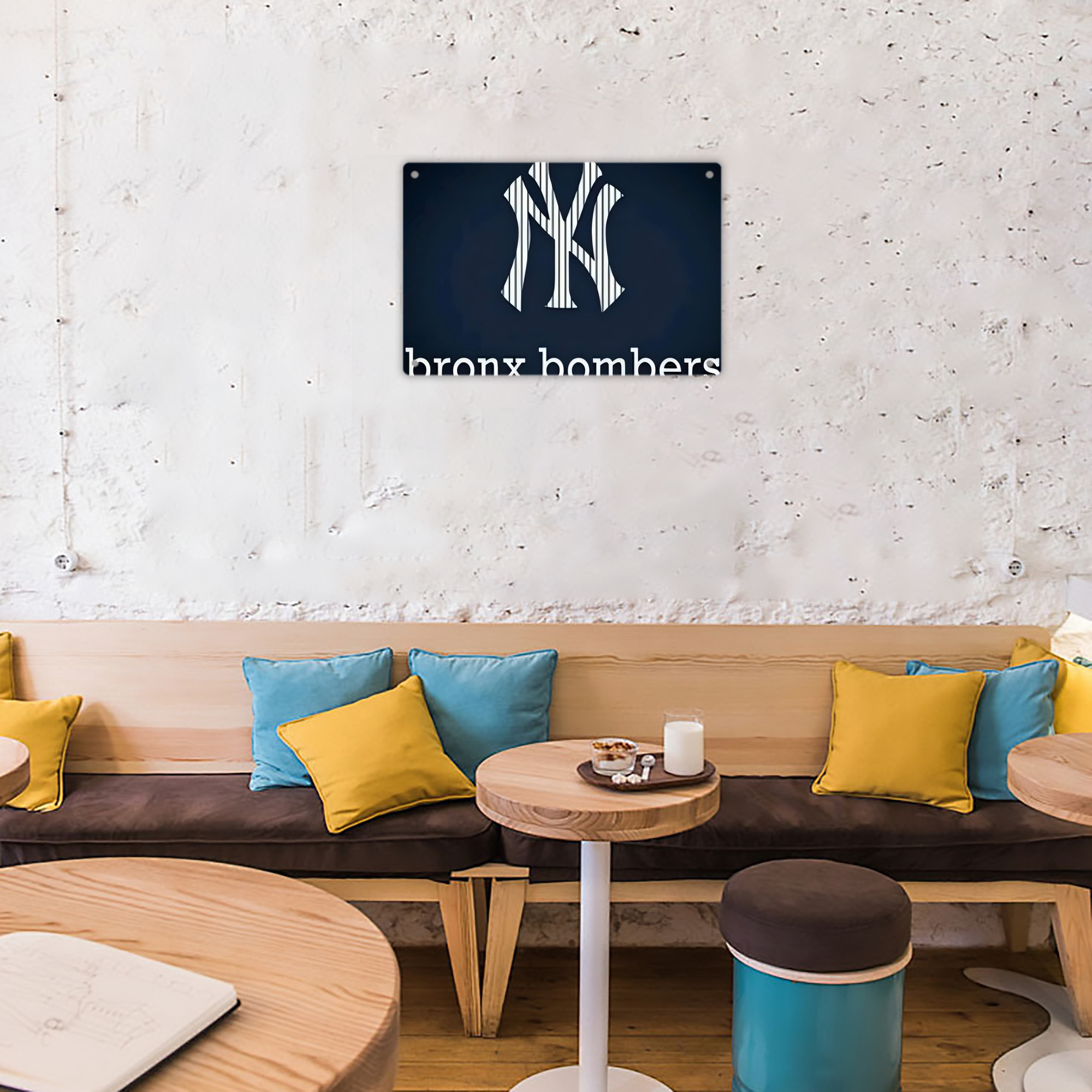 New York Yankees 355 Decorative Aluminum Plaque – Horizontal Design – Durable, Stylish, Easy To Install – Ideal For Home, Office, Bar, And More