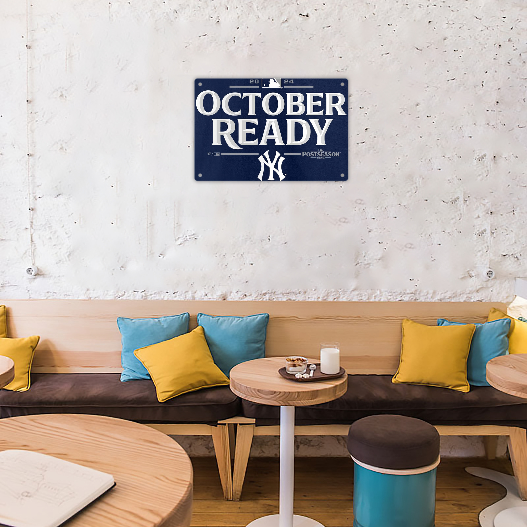 New York Yankees 360 Decorative Aluminum Plaque – Horizontal Design – Durable, Stylish, Easy To Install – Ideal For Home, Office, Bar, And More