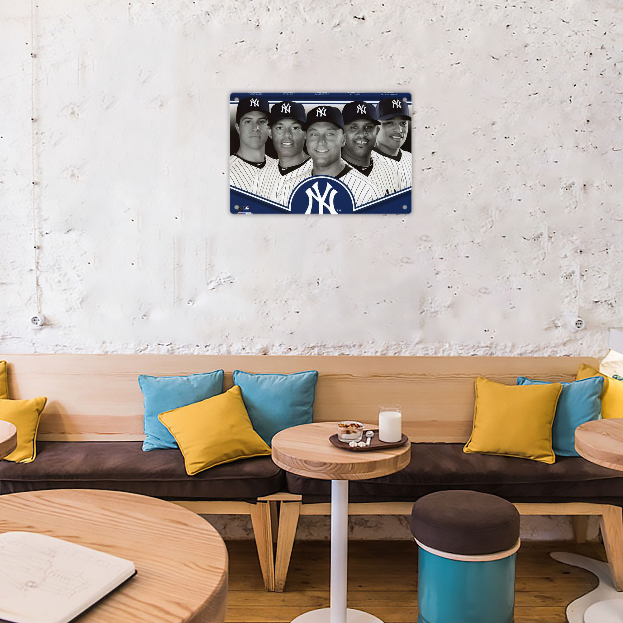 New York Yankees 361 Decorative Aluminum Plaque – Horizontal Design – Durable, Stylish, Easy To Install – Ideal For Home, Office, Bar, And More