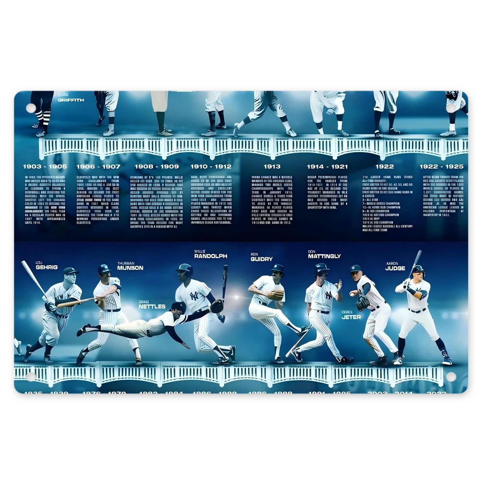 New York Yankees 243 Decorative Aluminum Plaque – Horizontal Design – Durable, Stylish, Easy To Install – Ideal For Home, Office, Bar, And More
