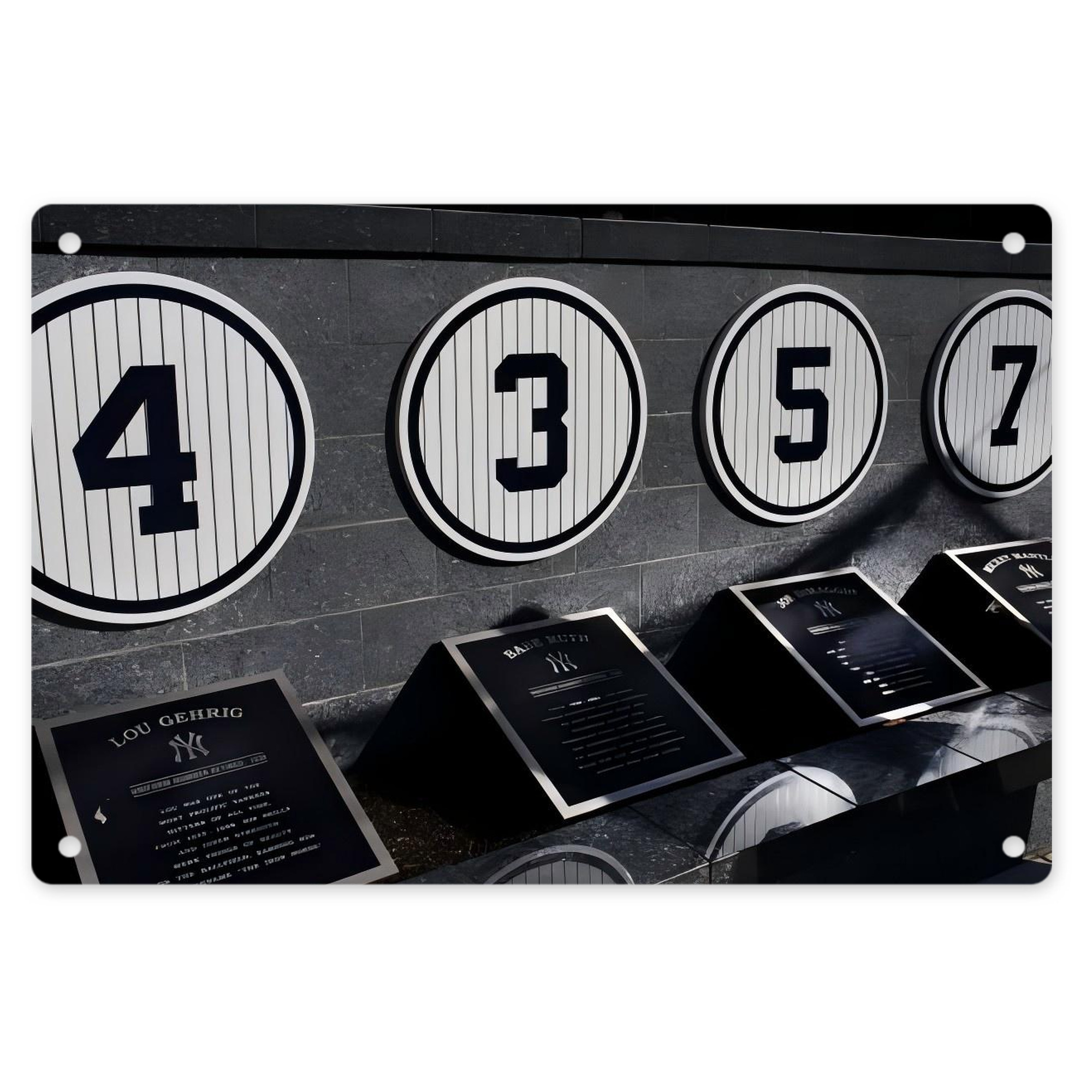 New York Yankees 250 Decorative Aluminum Plaque – Horizontal Design – Durable, Stylish, Easy To Install – Ideal For Home, Office, Bar, And More