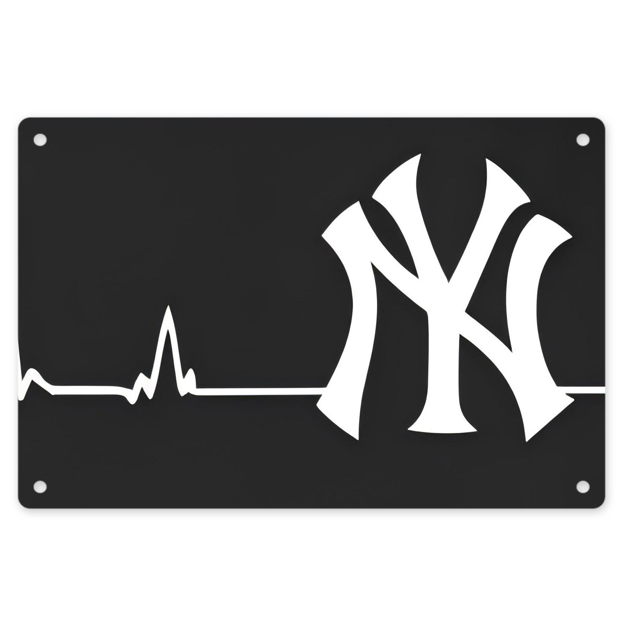 New York Yankees 350 Decorative Aluminum Plaque – Horizontal Design – Durable, Stylish, Easy To Install – Ideal For Home, Office, Bar, And More