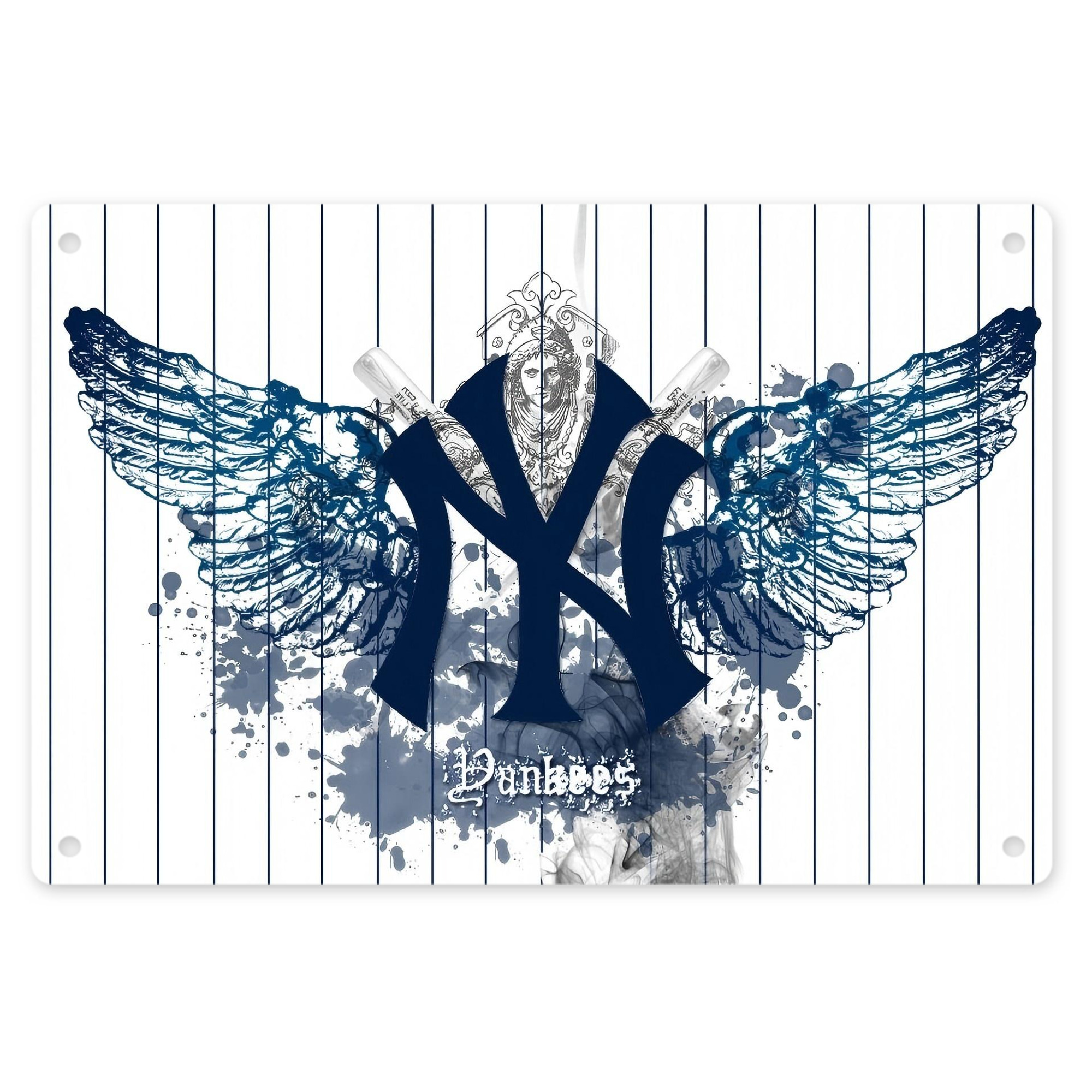 New York Yankees 353 Decorative Aluminum Plaque – Horizontal Design – Durable, Stylish, Easy To Install – Ideal For Home, Office, Bar, And More