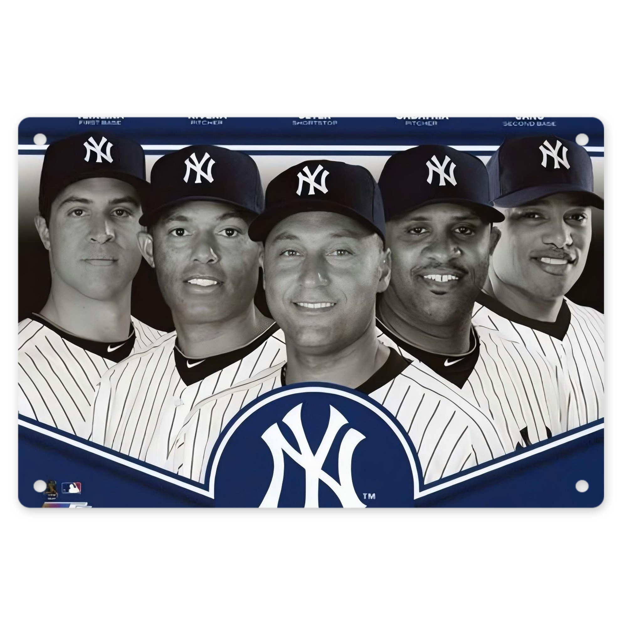 New York Yankees 361 Decorative Aluminum Plaque – Horizontal Design – Durable, Stylish, Easy To Install – Ideal For Home, Office, Bar, And More