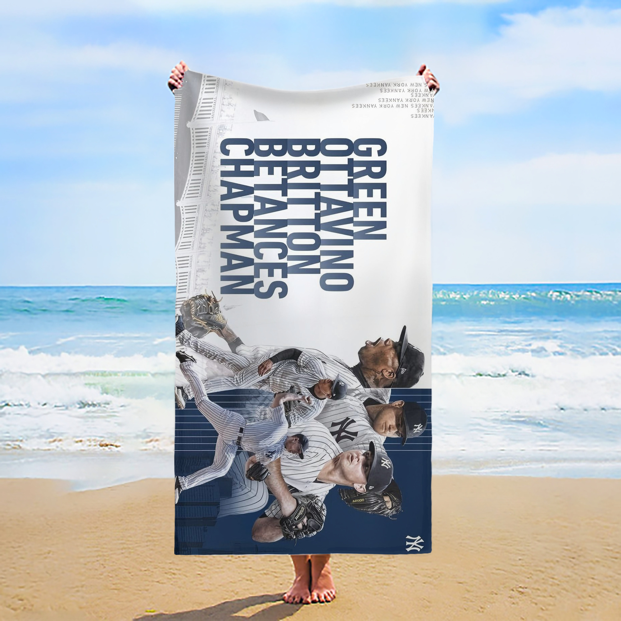 New York Yankees 249 Premium Microfiber Beach Towel – Soft, Large Size, Multi-Purpose For Beach, Picnic & Kids, Lightweight & Portable With Carry Bag, Easy Care