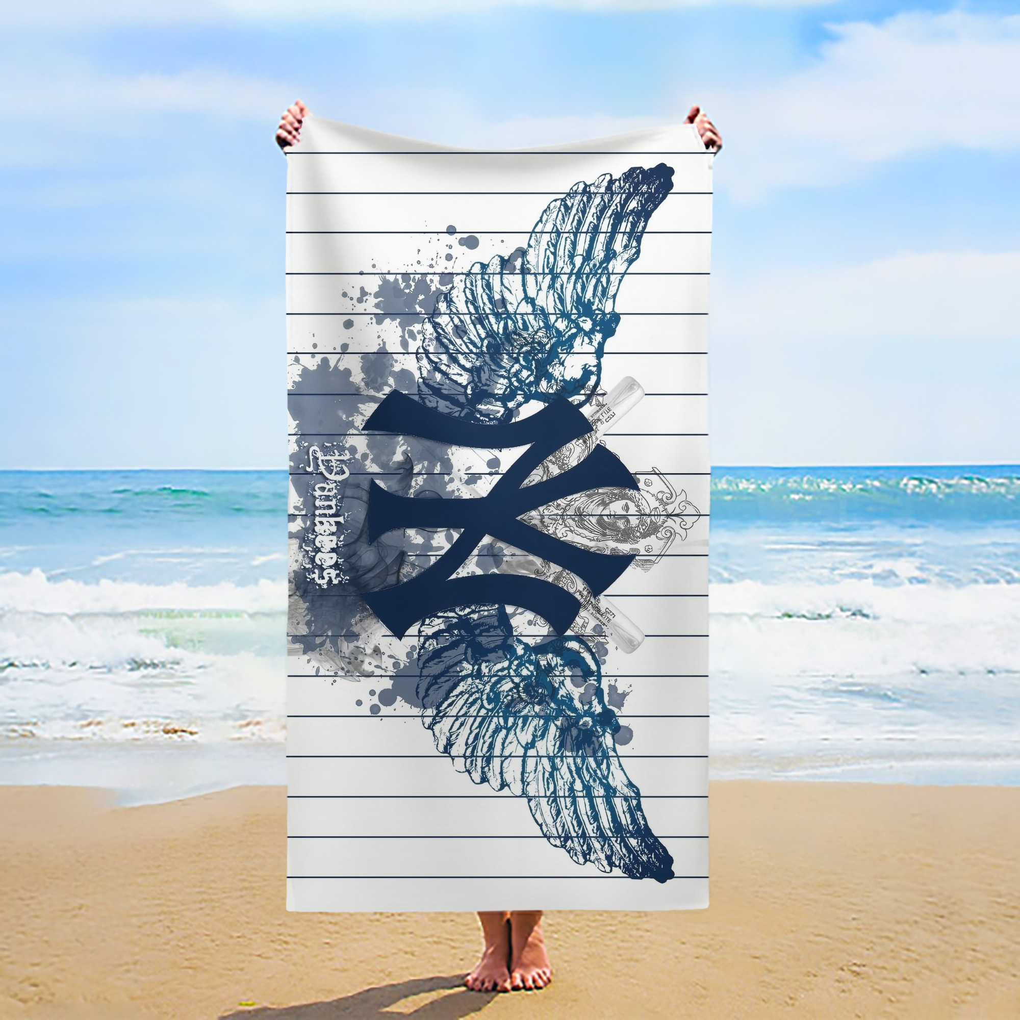 New York Yankees 353 Premium Microfiber Beach Towel – Soft, Large Size, Multi-Purpose For Beach, Picnic & Kids, Lightweight & Portable With Carry Bag, Easy Care