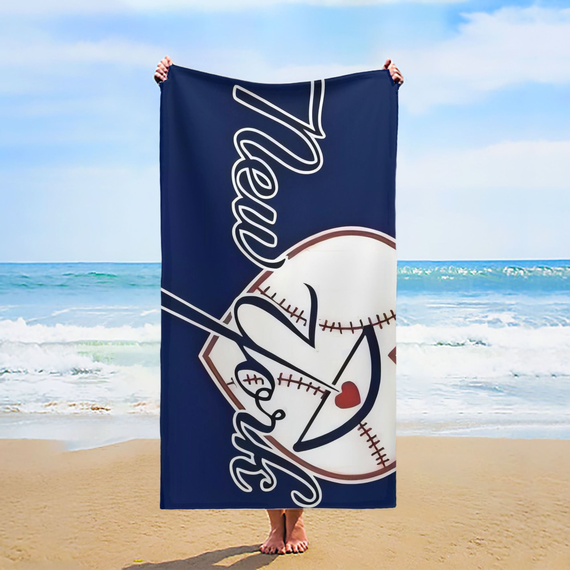 New York Yankees 354 Premium Microfiber Beach Towel – Soft, Large Size, Multi-Purpose For Beach, Picnic & Kids, Lightweight & Portable With Carry Bag, Easy Care