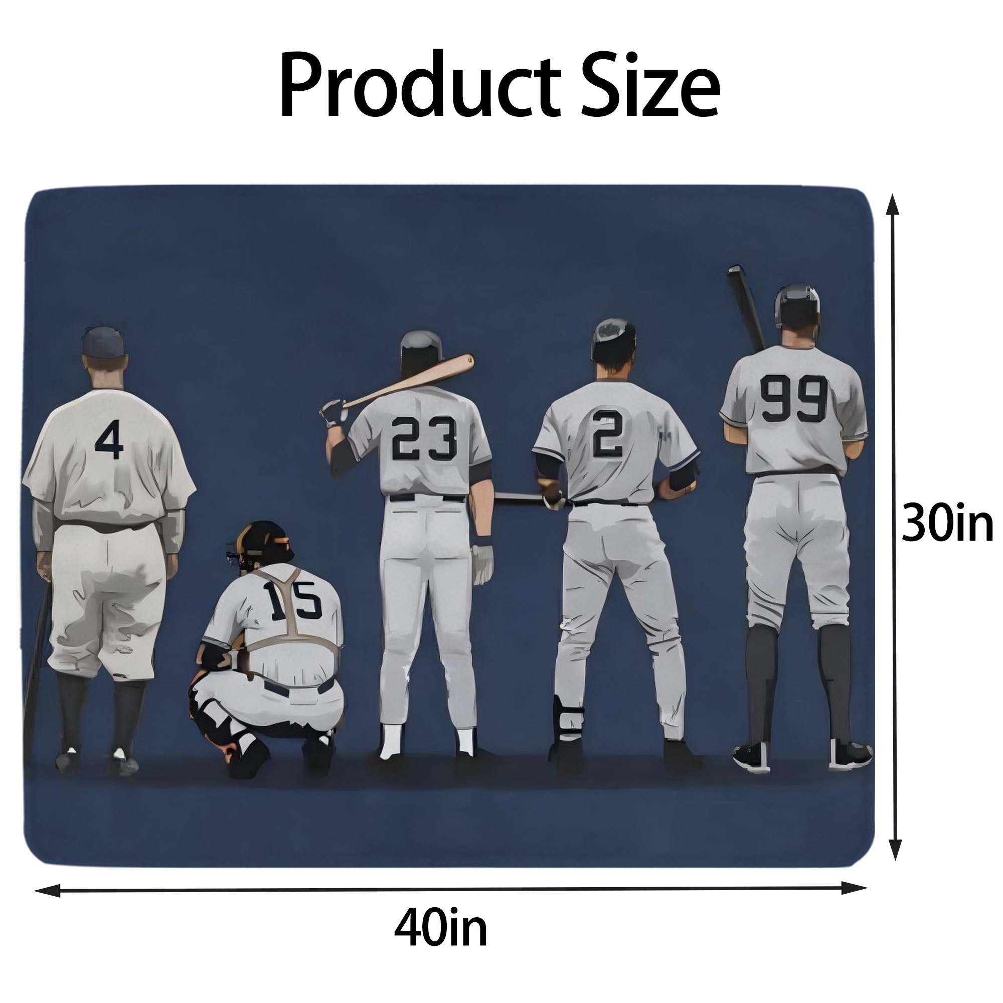 New York Yankees 242 Soft Plush Fleece Blanket 30x40 Inch - 300GSM Flannel, Ultra Soft & Warm, Lightweight & Durable, Perfect For Kids, Adults, Couch, Bed, Camping, Travel, Gift For Family & Friends